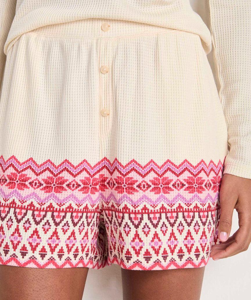 Dreamcloth® Waffle Fair Isle Shorts Product Image