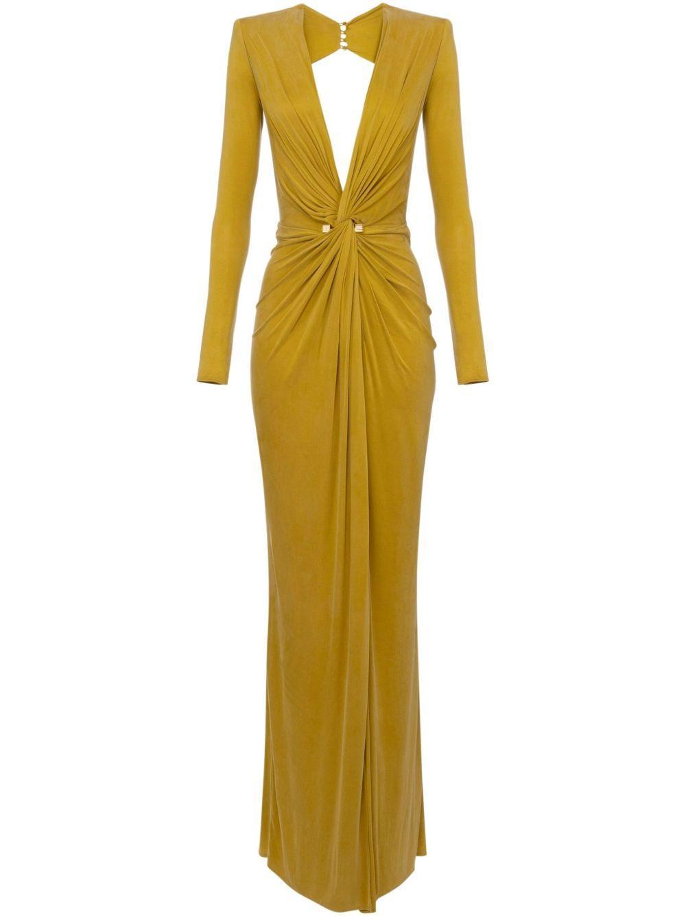 piercing-detail jersey gown Product Image