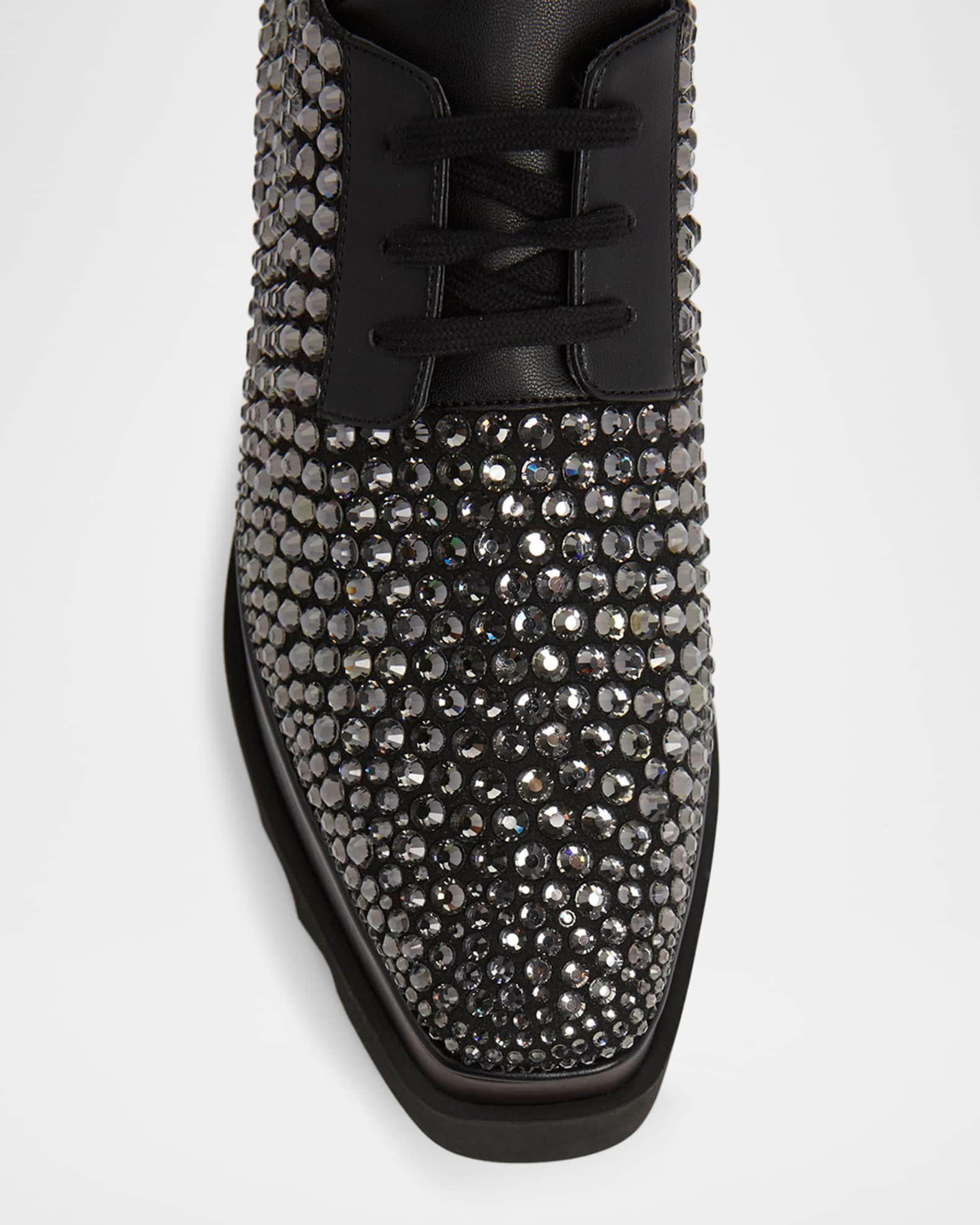 Elyse Crystal Alter Suede Platform Sneaker Loafers Product Image