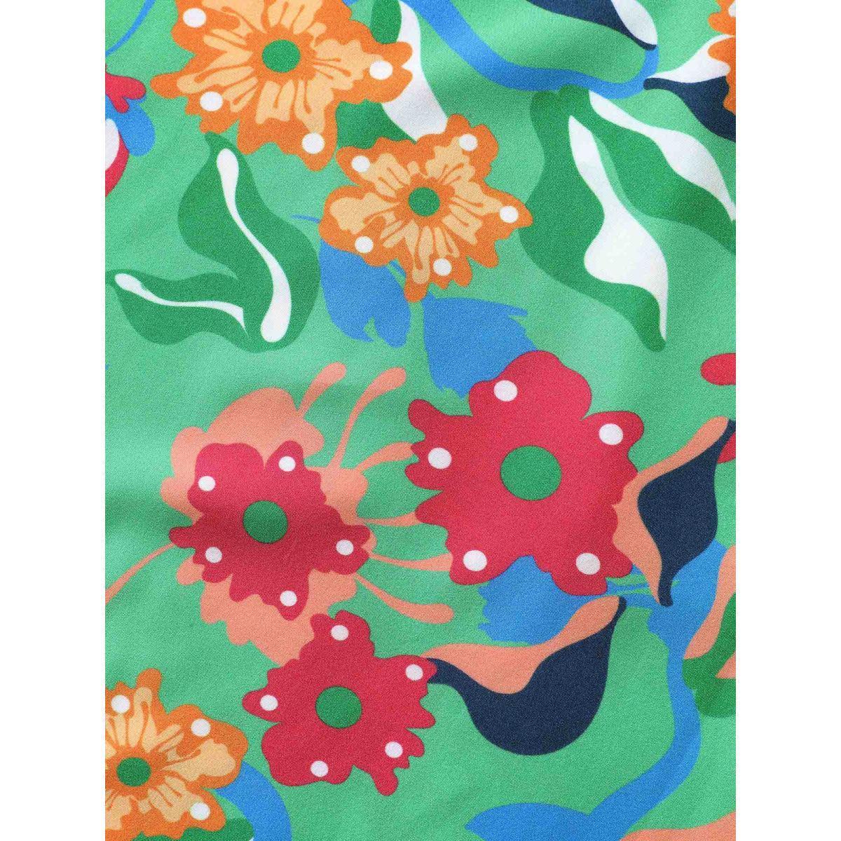Plus Size Floral Print Braided Shoulder Straps Midi Dress Truegreen Women Non Sleeveless Curvy BloomChic 22-24/3X Product Image
