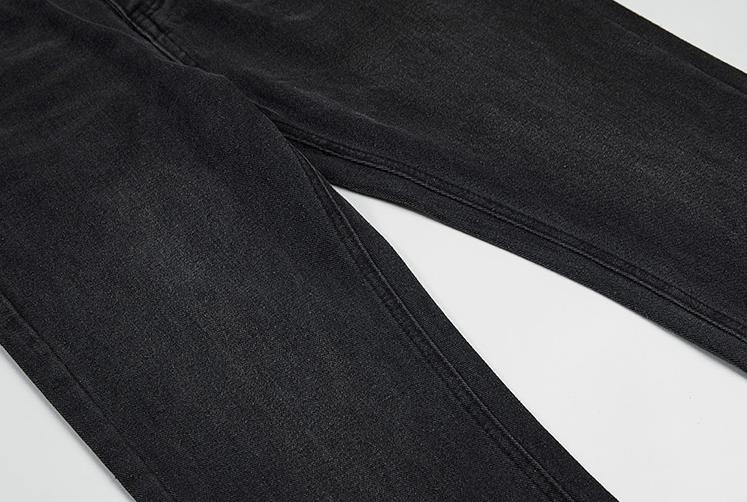 RT No. 3155 WASHED BLACK WIDE STRAIGHT PANTS Product Image