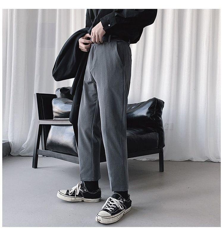 Cropped Straight Leg Pants Product Image