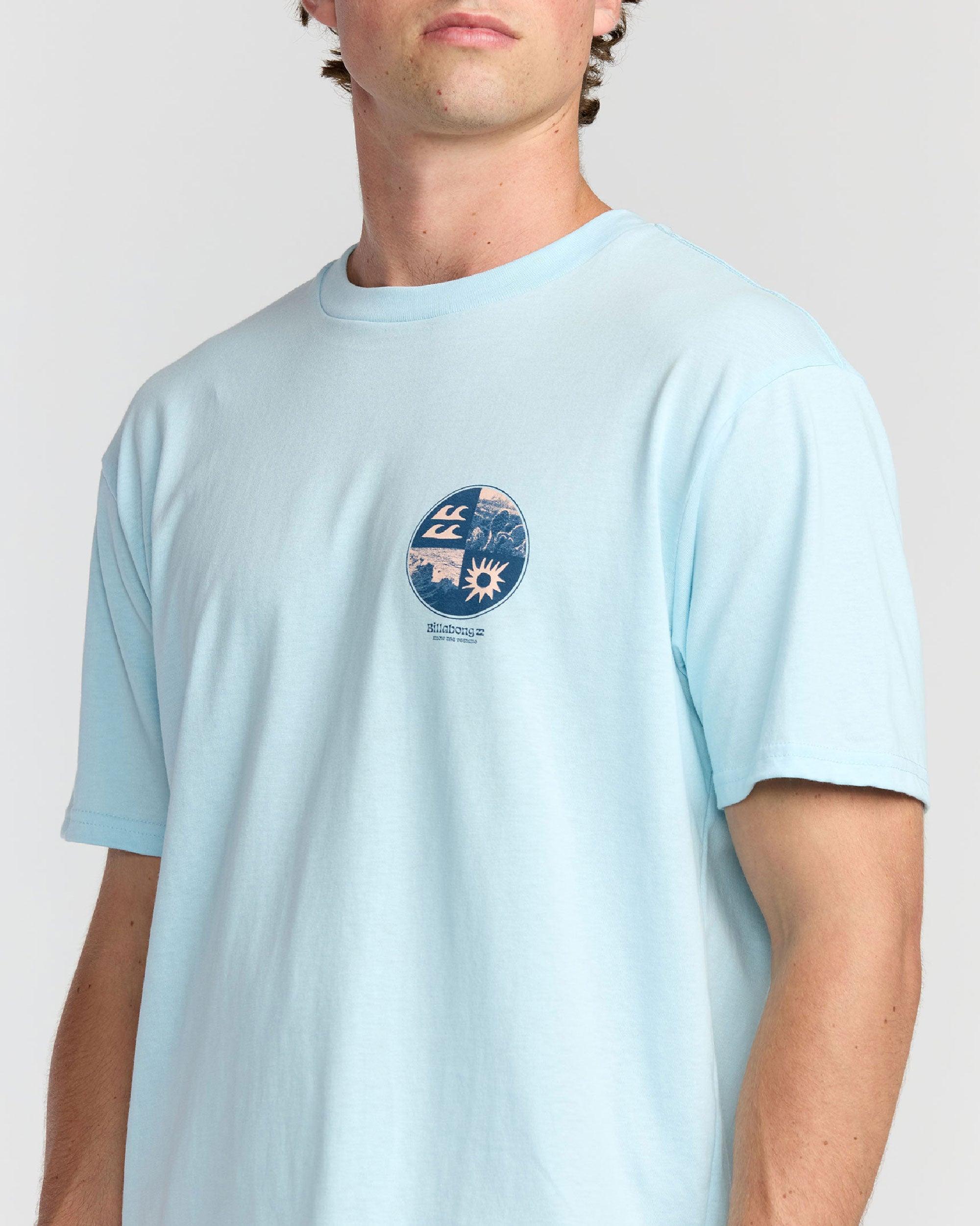 Twin Fins T-Shirt - Coastal Blue Male Product Image