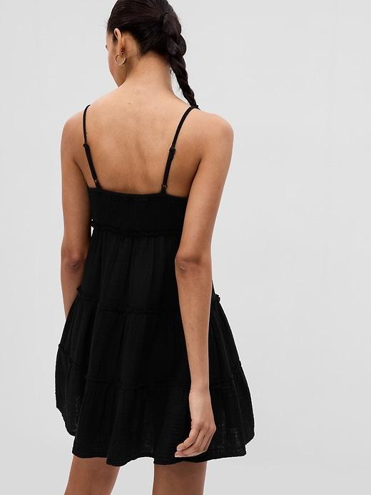 Crinkle Gauze Tiered Mini Dress Product Image