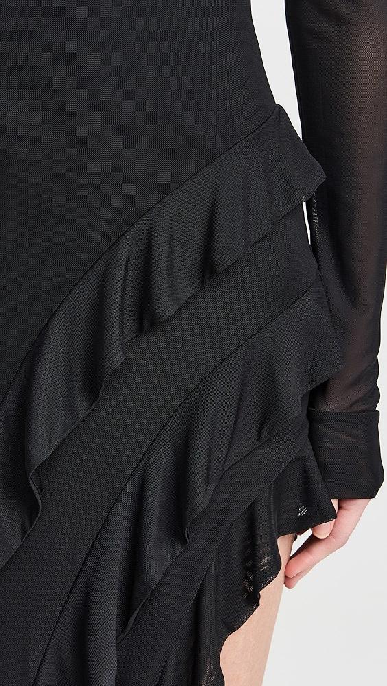 AFRM Jacie Ruffle Open Back Maxi Dress | Shopbop Product Image