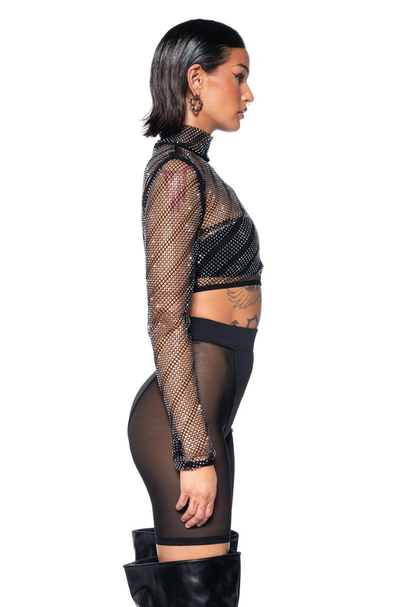KEEP ME BODIED EMBELLISHED HIGH NECK TOP Product Image