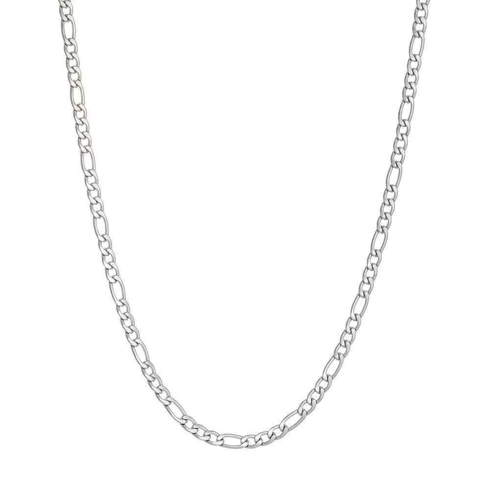 Men's LYNX Stainless Steel 4mm Figaro Chain Necklace, Size: 18" Product Image
