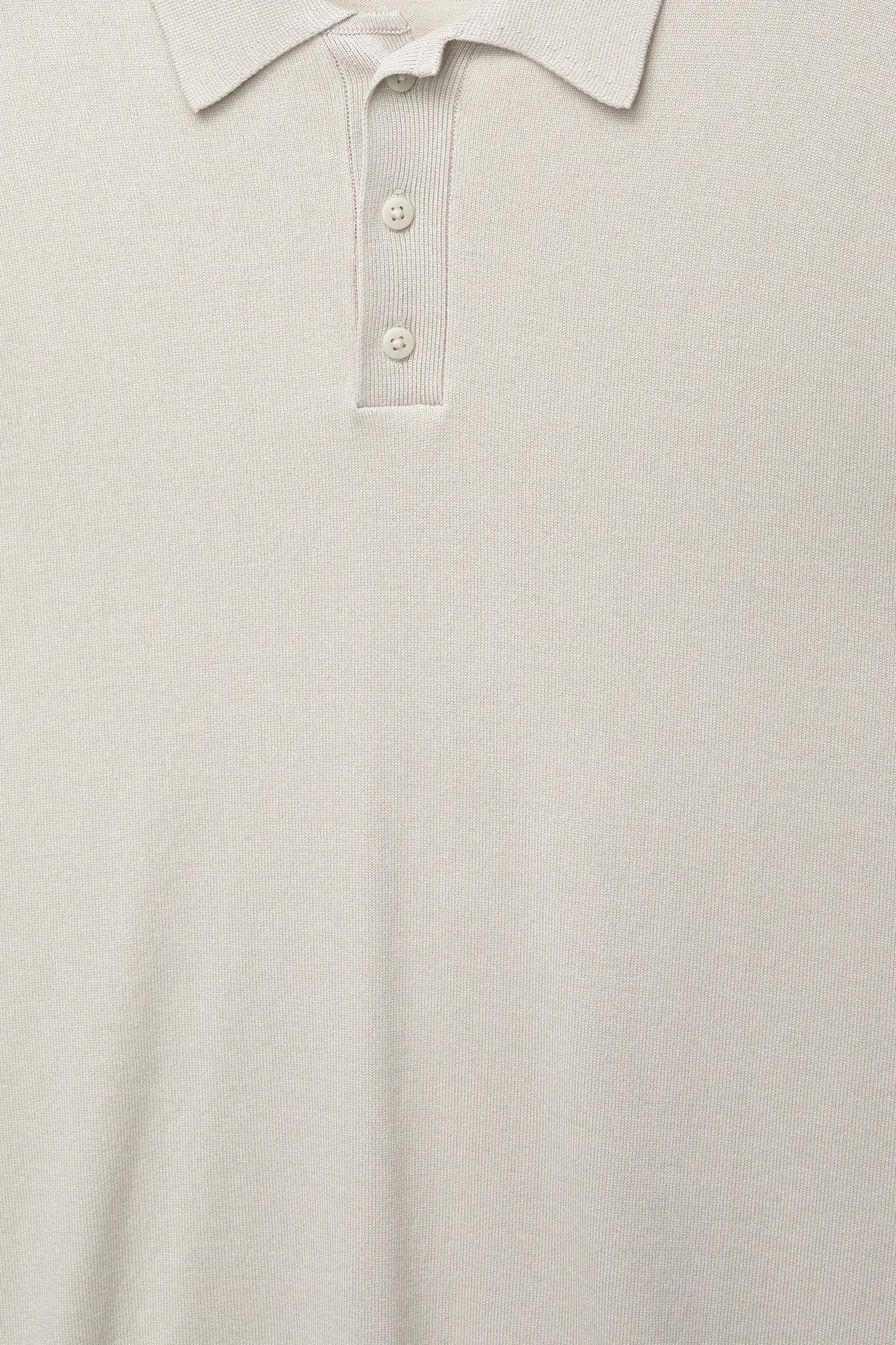 Short sleeve knit polo shirt Product Image