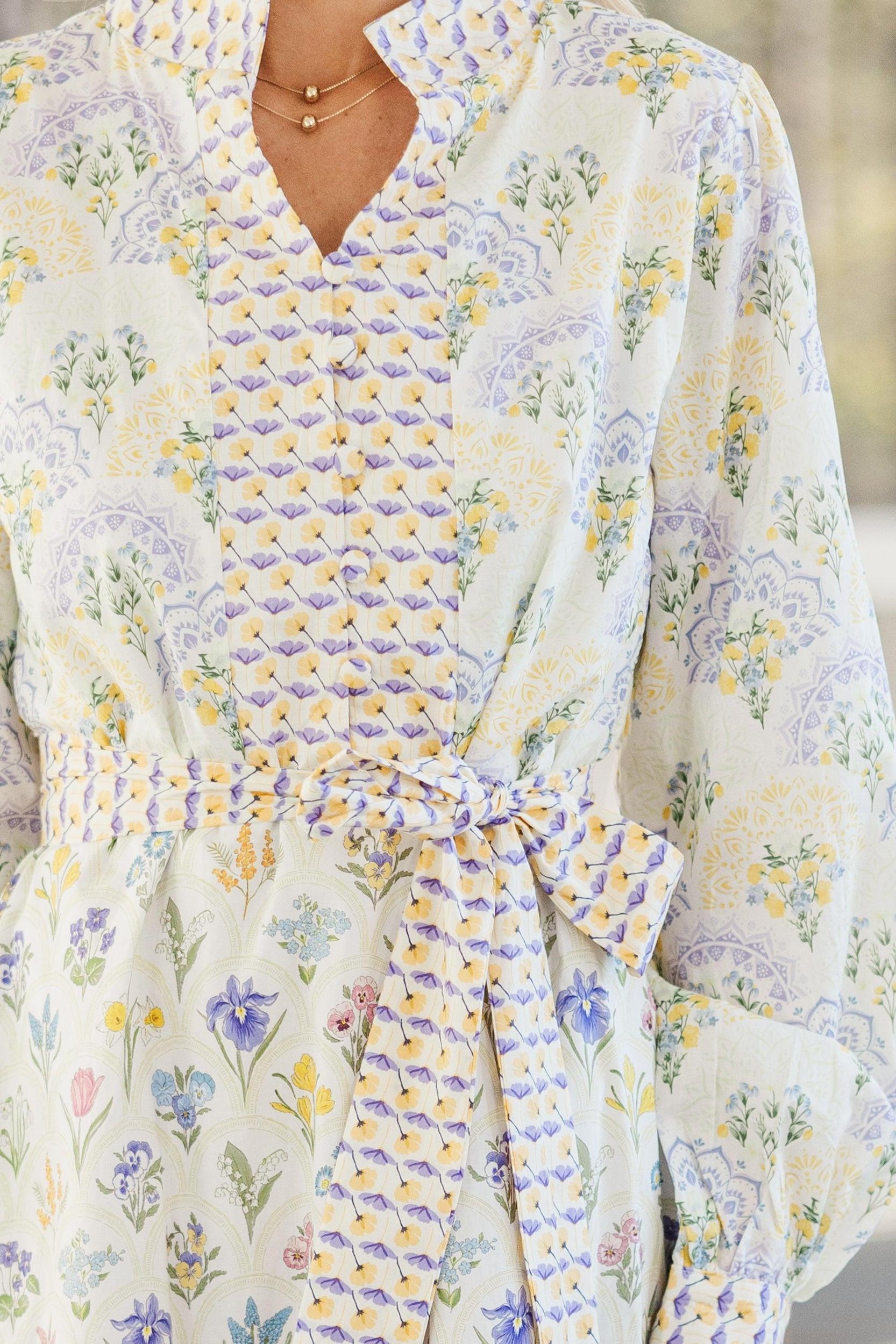 Came To Play Yellow Floral Maxi Dress Female Product Image