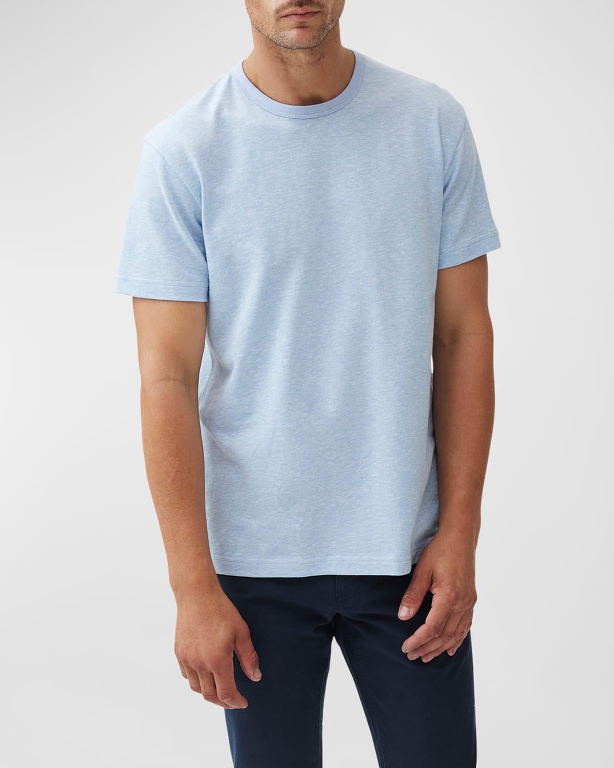 Mens Linen-Blend Crewneck T-Shirt Product Image
