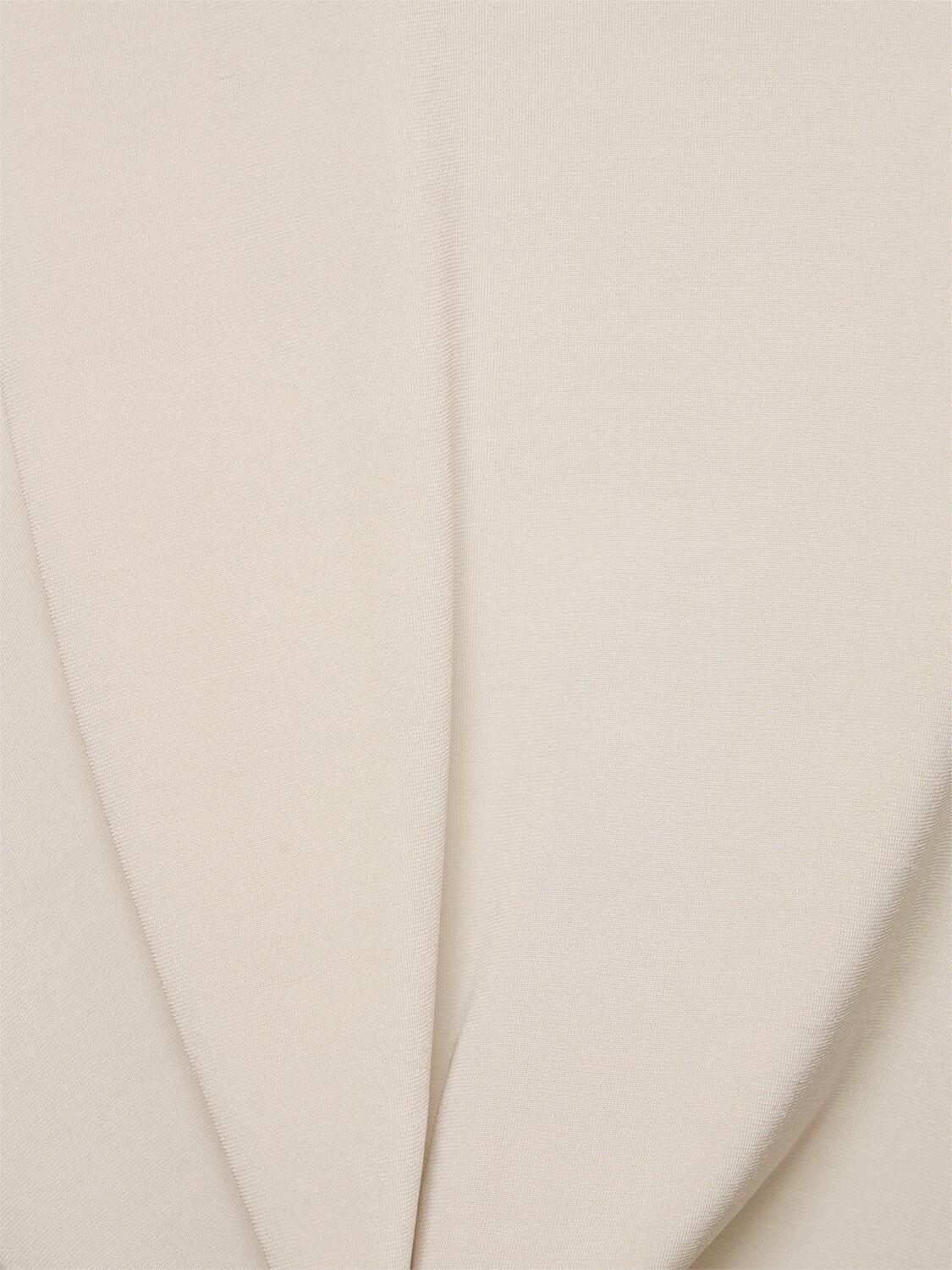 RICK OWENS Boatneck Stretch Cupro T-shirt In Pearl Product Image