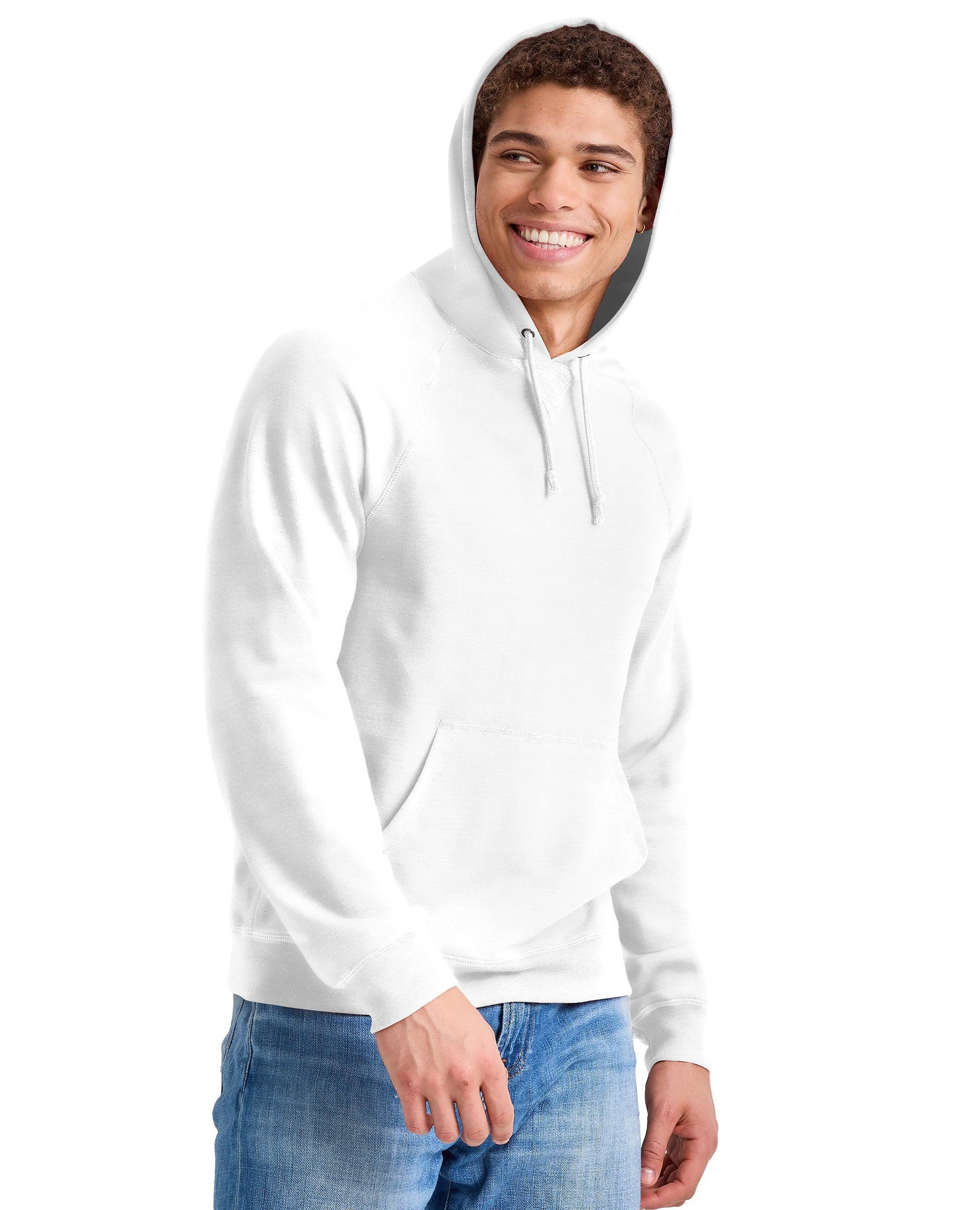 Hanes Originals Mens French Terry Hoodie Blue Jay Heather S Product Image