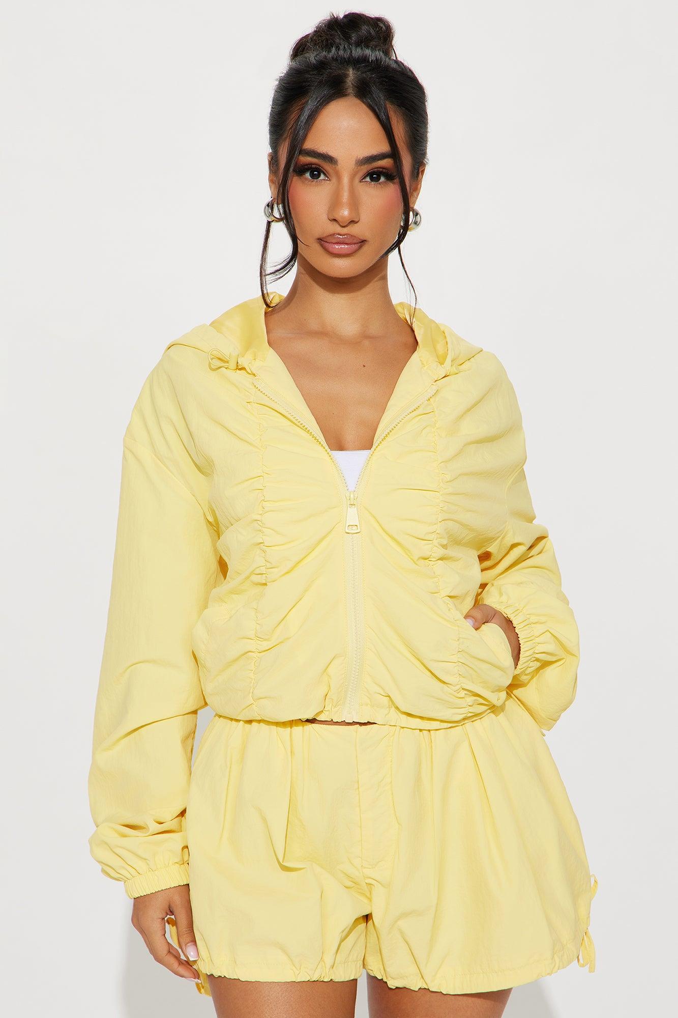 Sweet Like Honey Windbreaker Jacket - Yellow Product Image