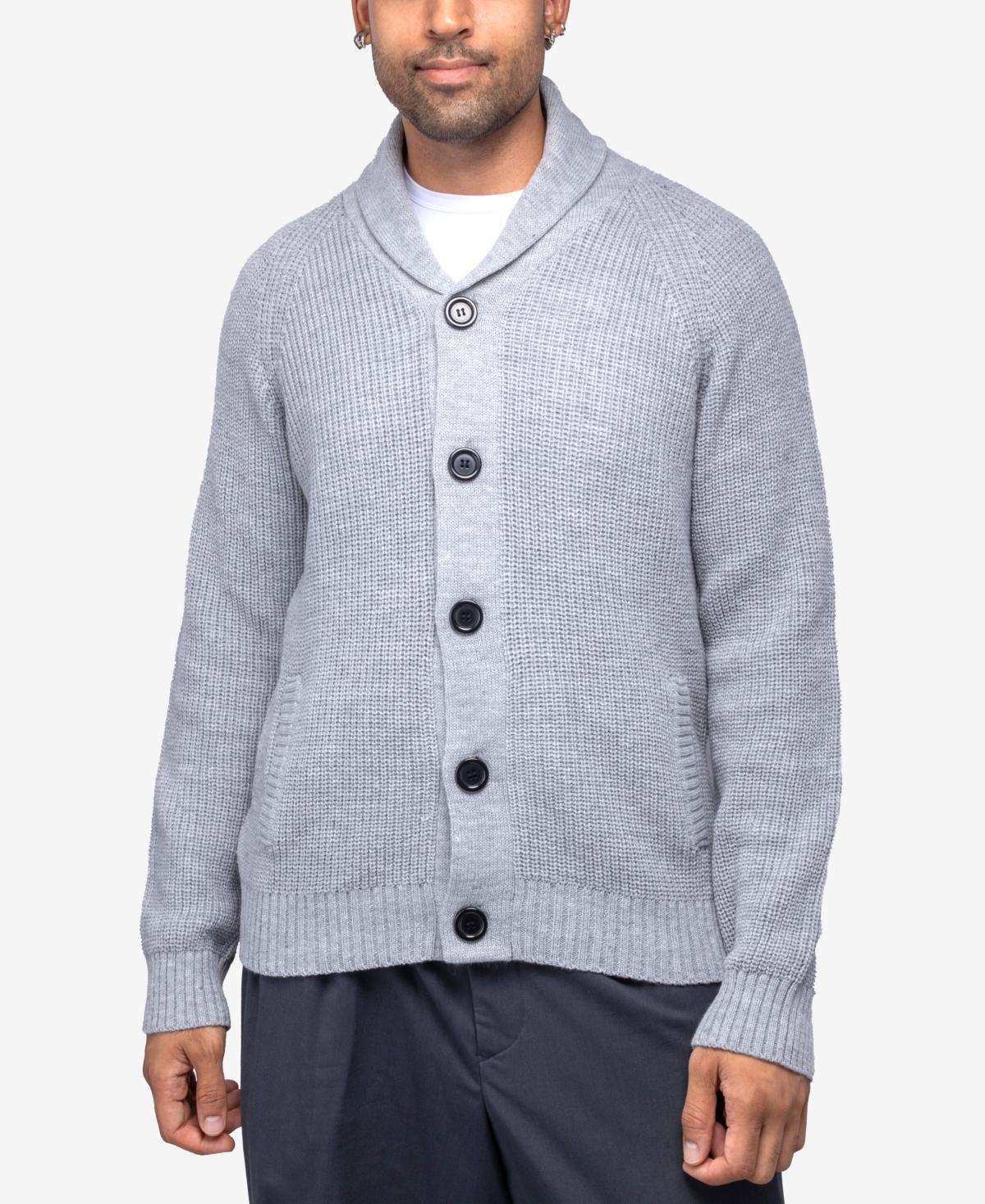 Men's Xray Shawl-Collar Knitted Cardigan Sweater, Size: Medium, Red Product Image