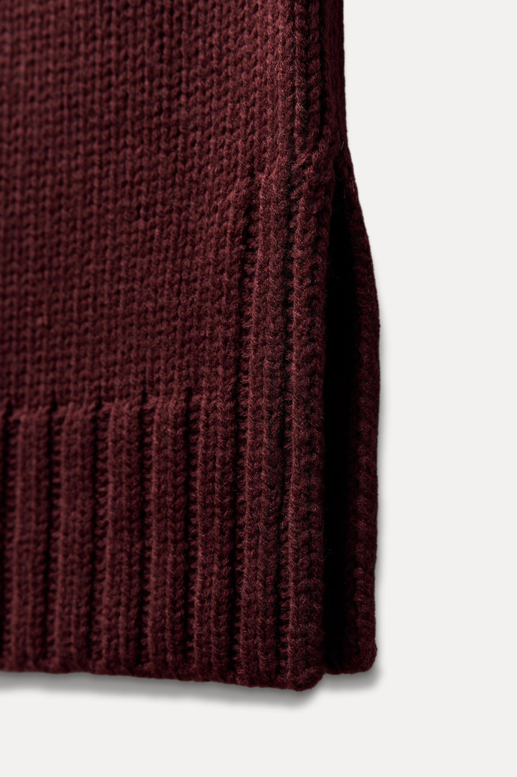 HIGH COLLAR KNIT SWEATER Product Image