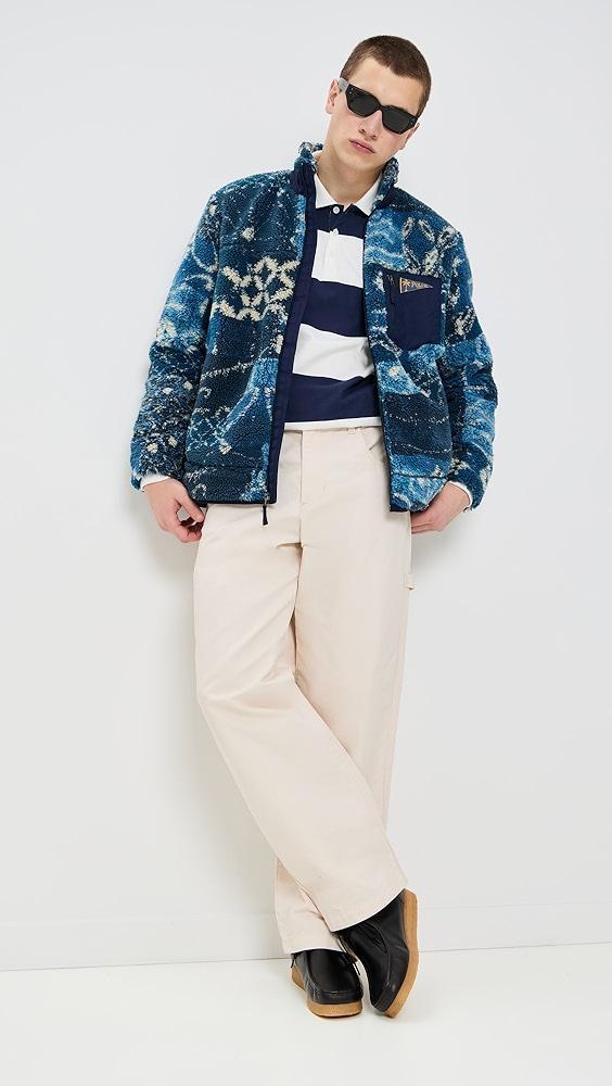 Polo Ralph Lauren Indigo Printed Fleece Pullover | Shopbop Product Image