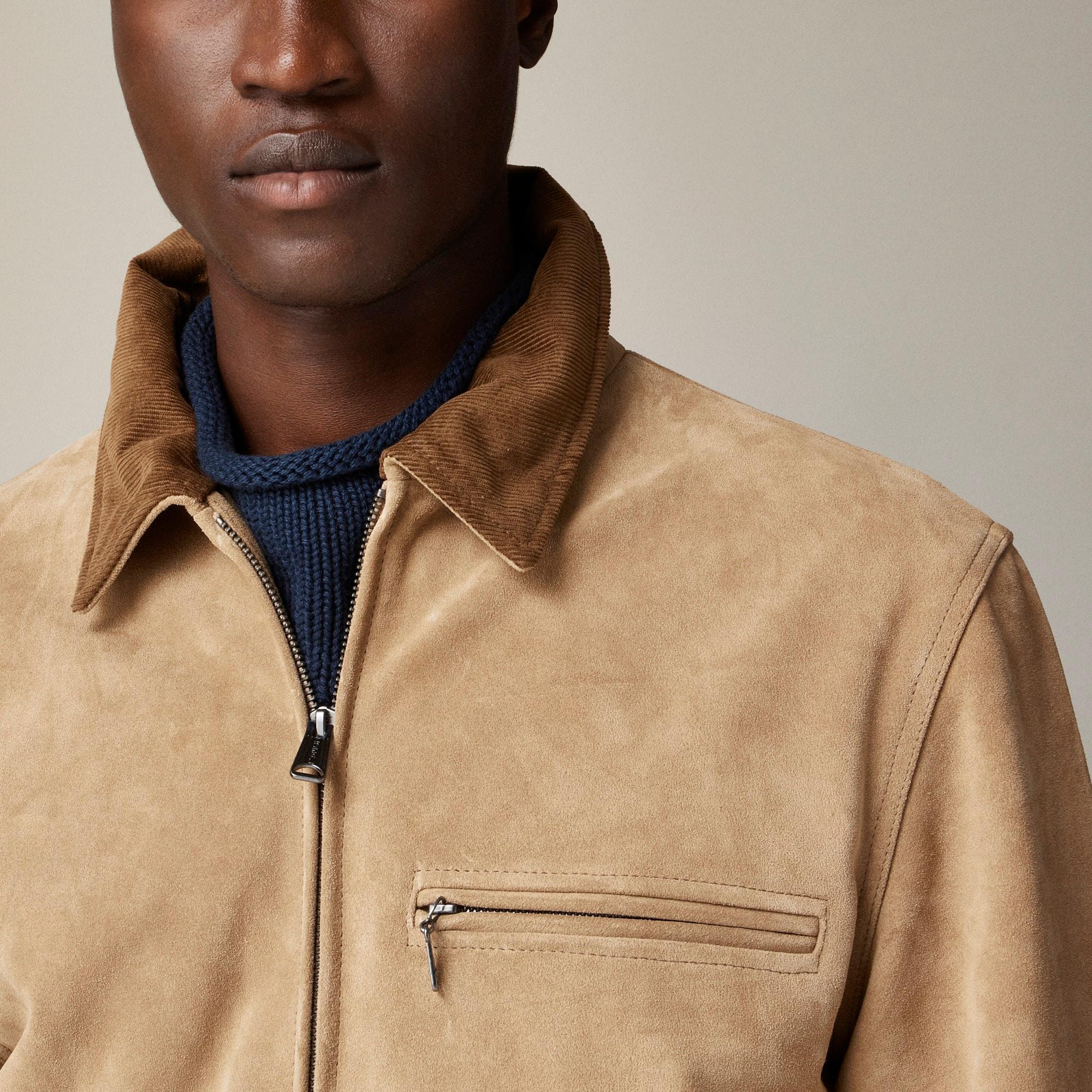 Limited-edition Wallace & Barnes work jacket in Italian suede Product Image