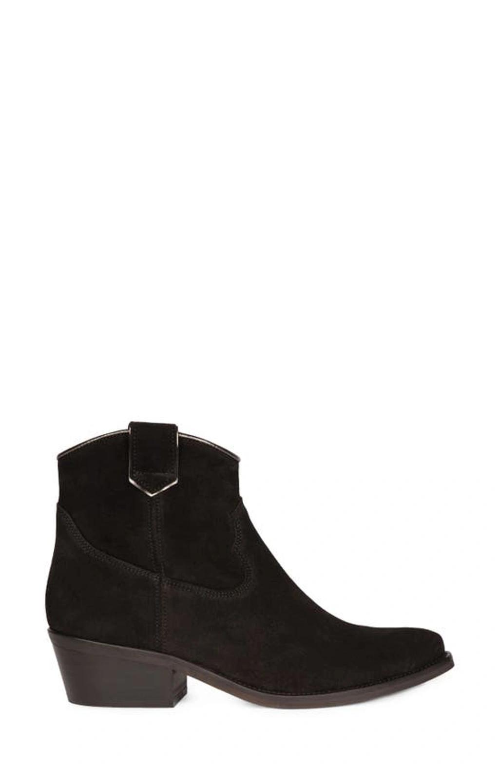 PENELOPE CHILVERS Cassidy Suede Cowboy Boot In Black Product Image