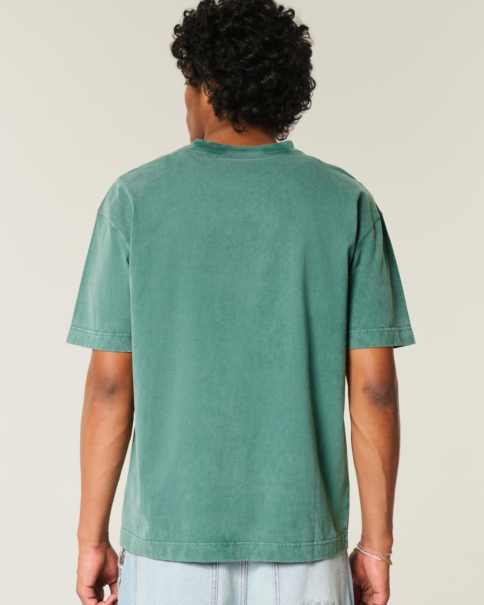 Boxy Heavyweight Camo Crew T-Shirt Product Image