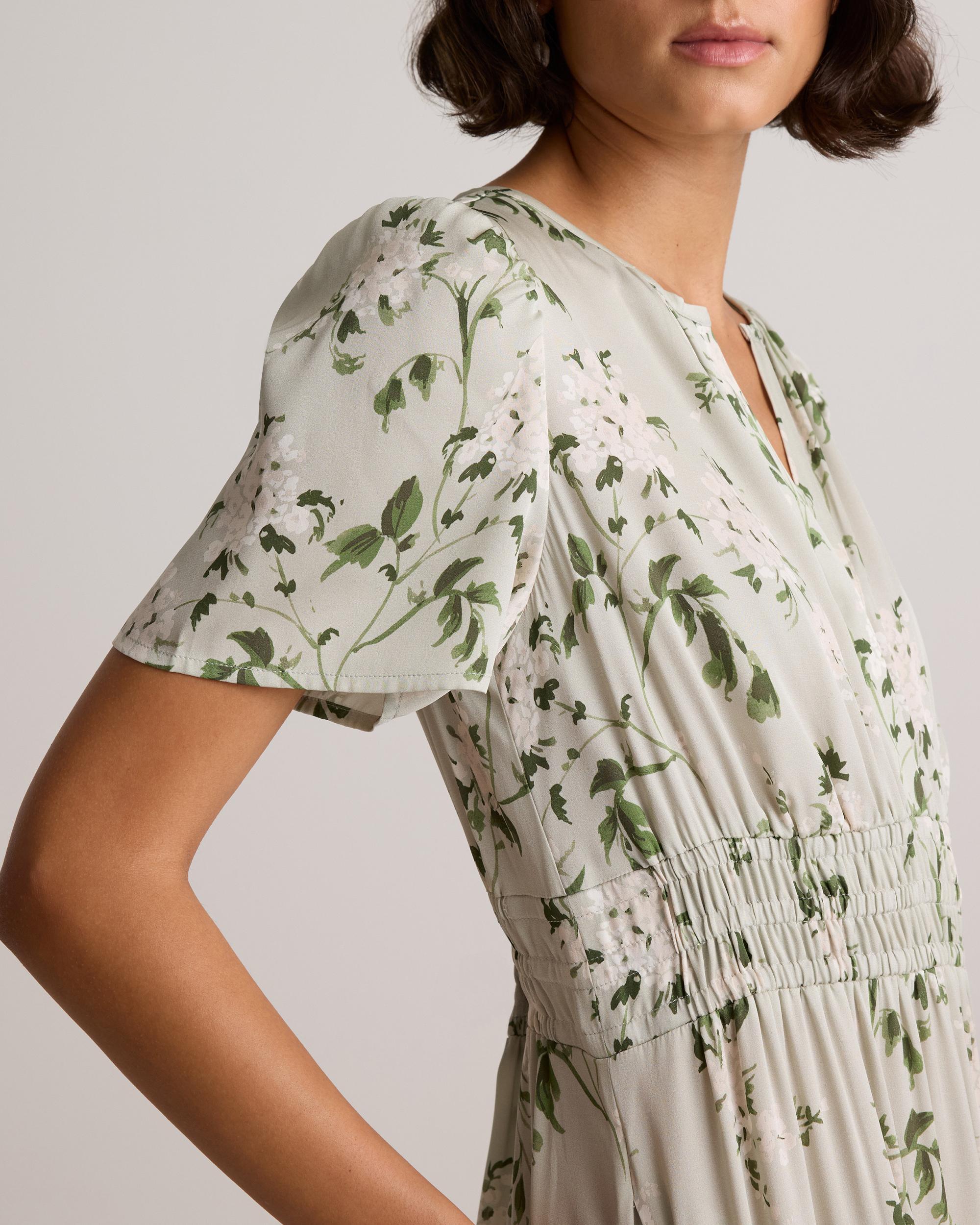 Washable Stretch Silk Tiered Maxi Dress Product Image