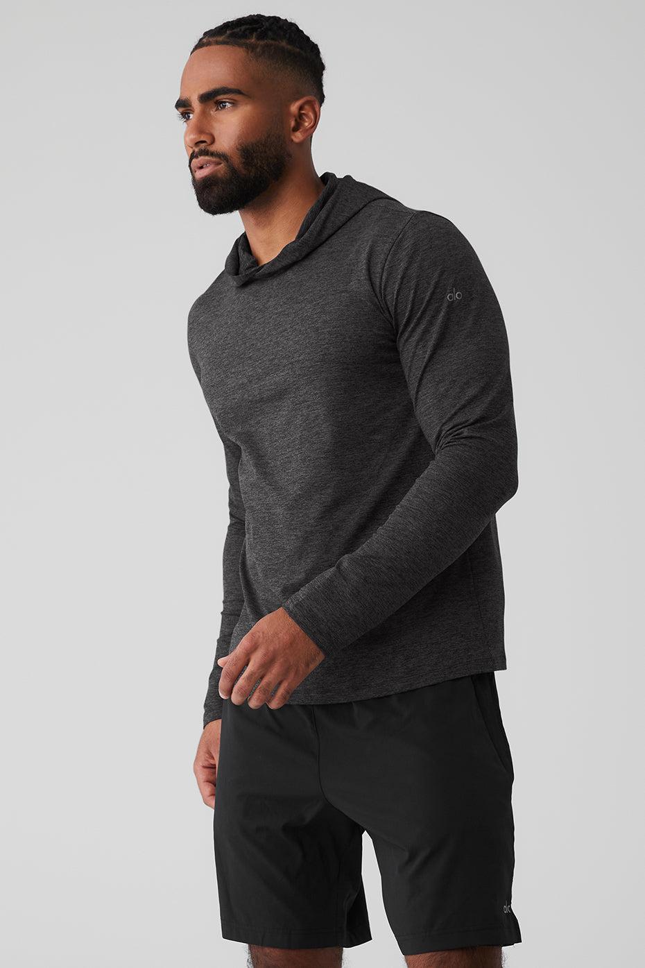 Conquer Reform Long Sleeve With Hood - Dark Heather Grey Product Image