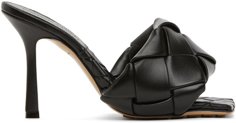 BOTTEGA VENETA Bv Lido 120mm Intrecciato Sandals In Black Product Image