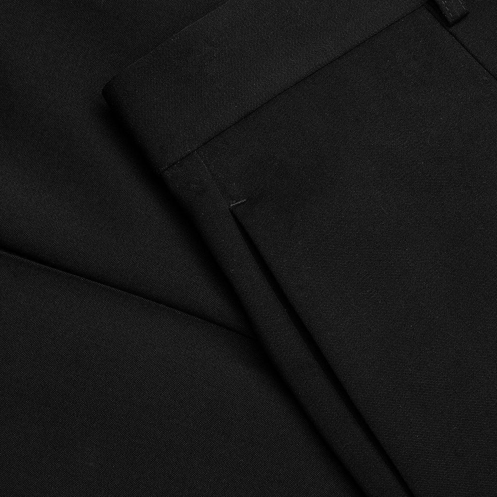 Wide Leg Gabardine Wool Trousers - Black Male Product Image