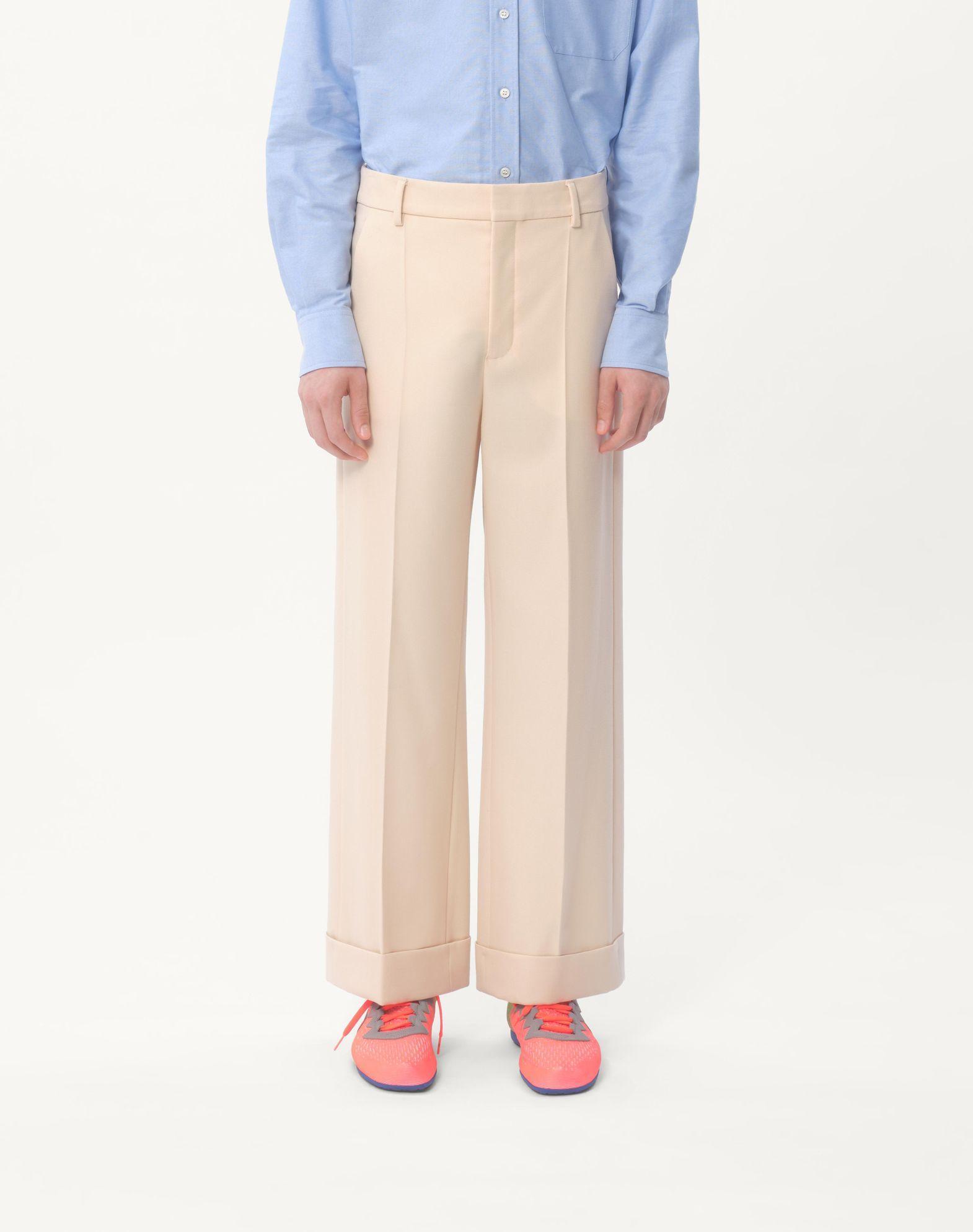 Single-Breasted Cotton And Wool Coat With Vichy Pattern Product Image