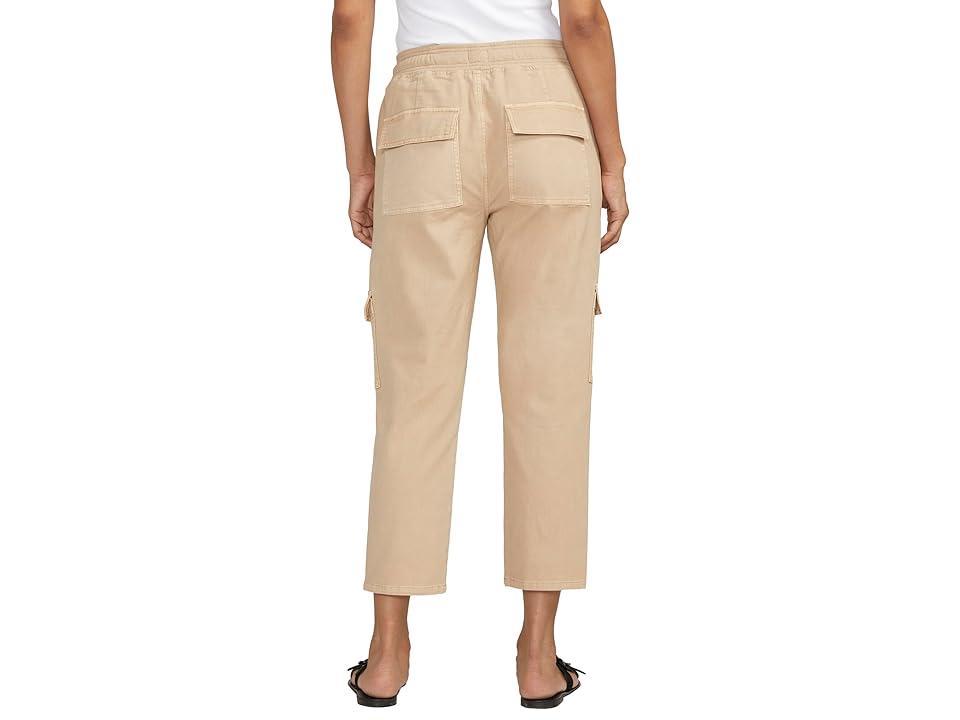 Jag Jeans Textured Cargo Crop (Humus) Women's Dress Pants Product Image