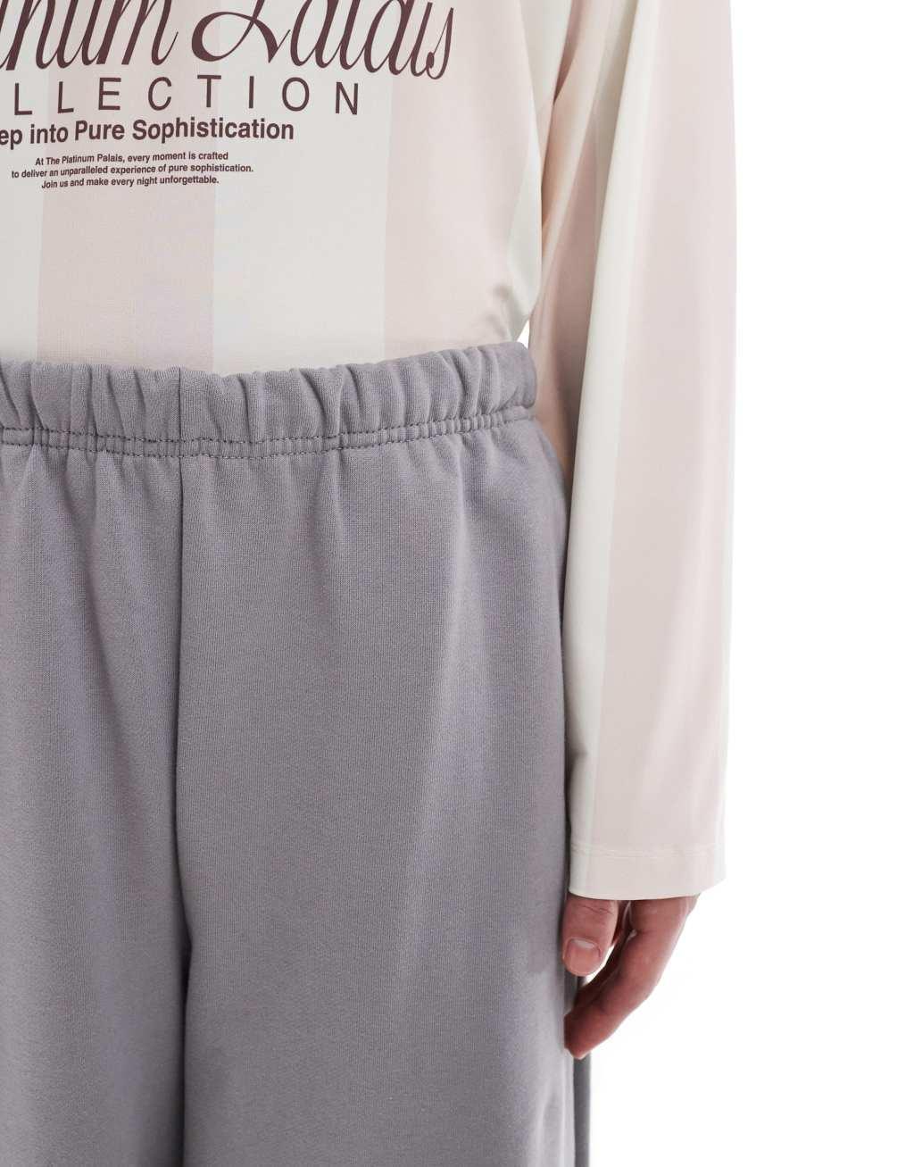 ASOS DESIGN balloon fit sweatpants in gray Product Image