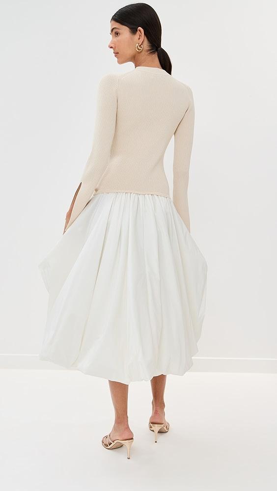 SIMKHAI Kenlie Mock Neck Midi Dress | Shopbop Product Image