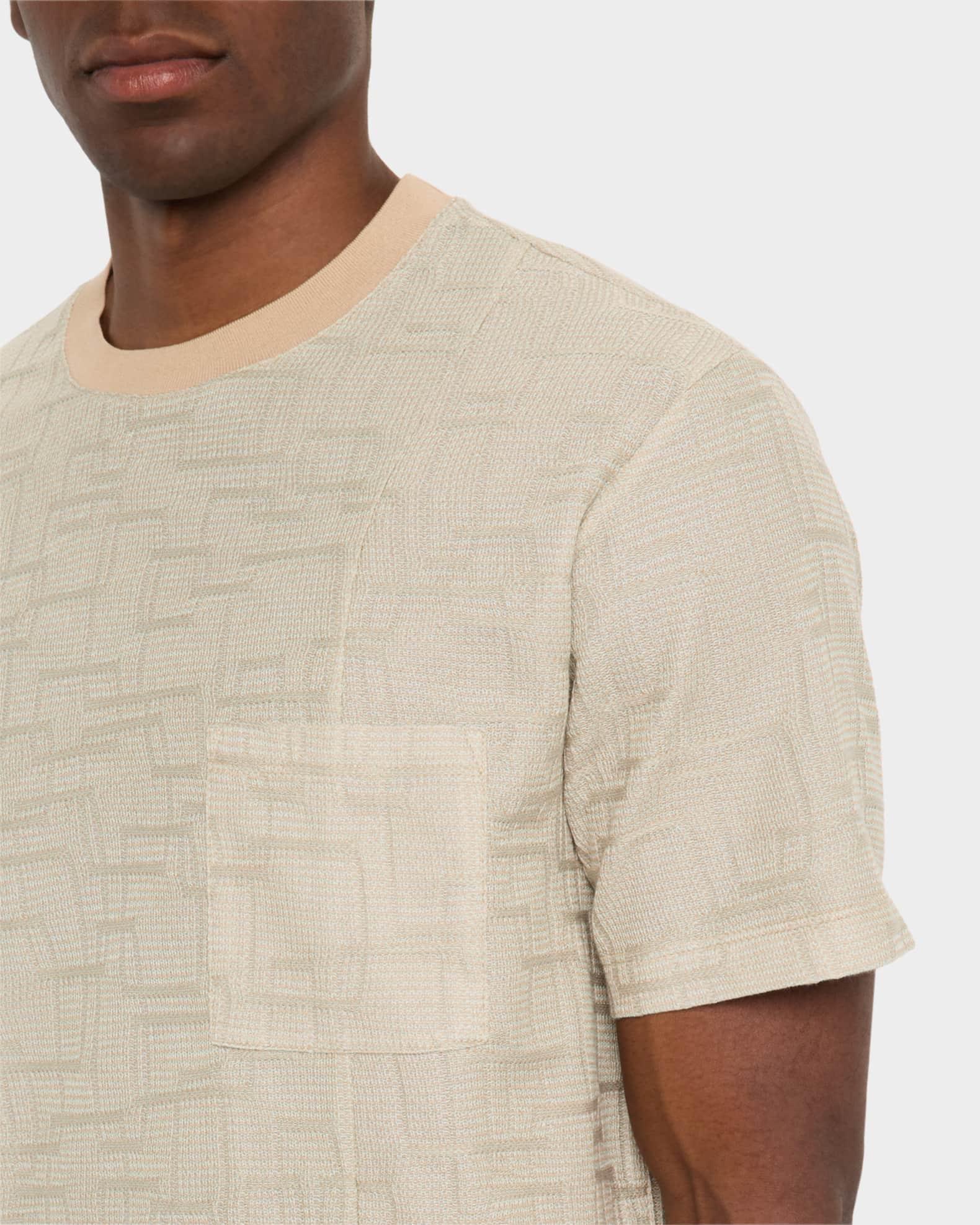 Mens Cotton Stitched Crewneck T-Shirt Product Image