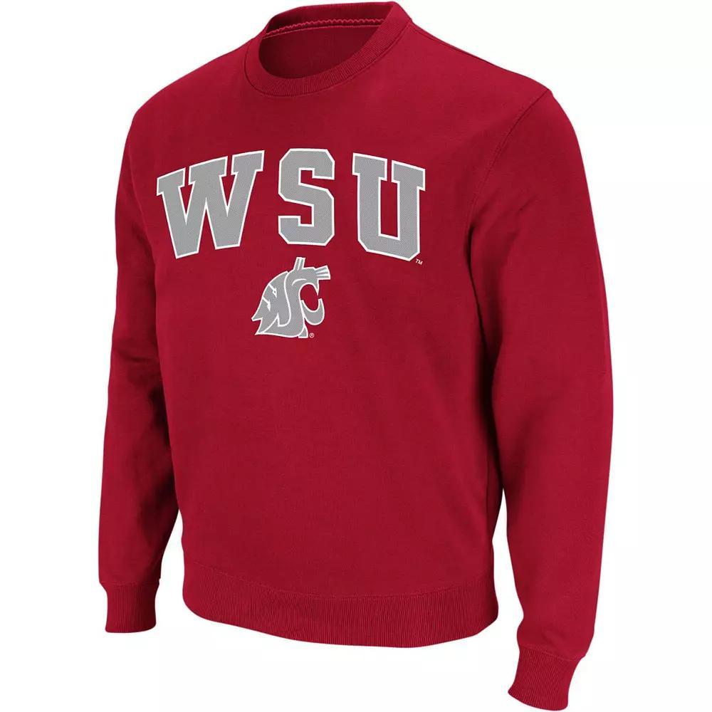 Men's Colosseum Maroon Boston College Eagles Arch & Logo Crew Neck Sweatshirt, Size: 2XL, Red Product Image