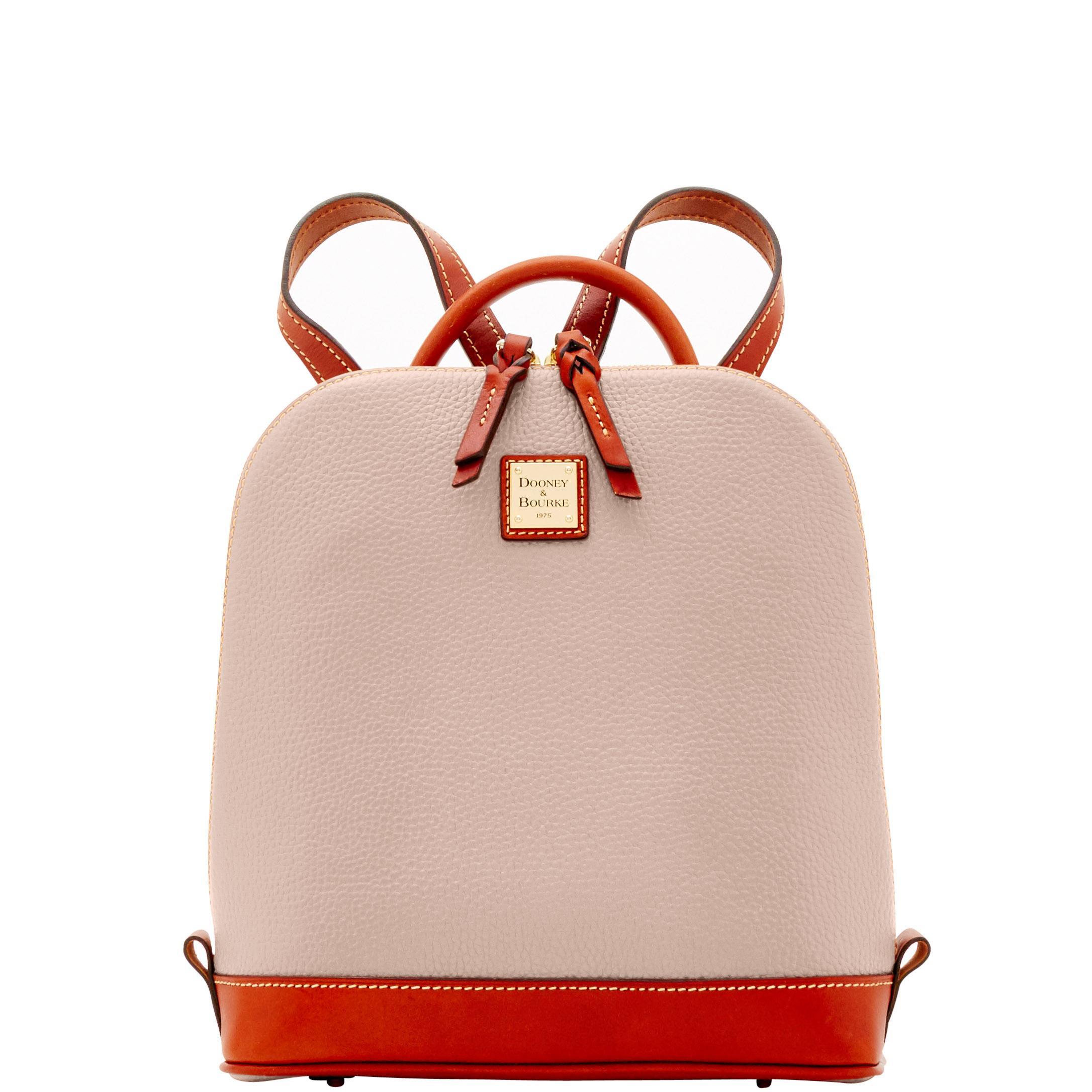 Dooney & Bourke Womens Pebble Grain Zip Pod Leather Backpack in Black Product Image