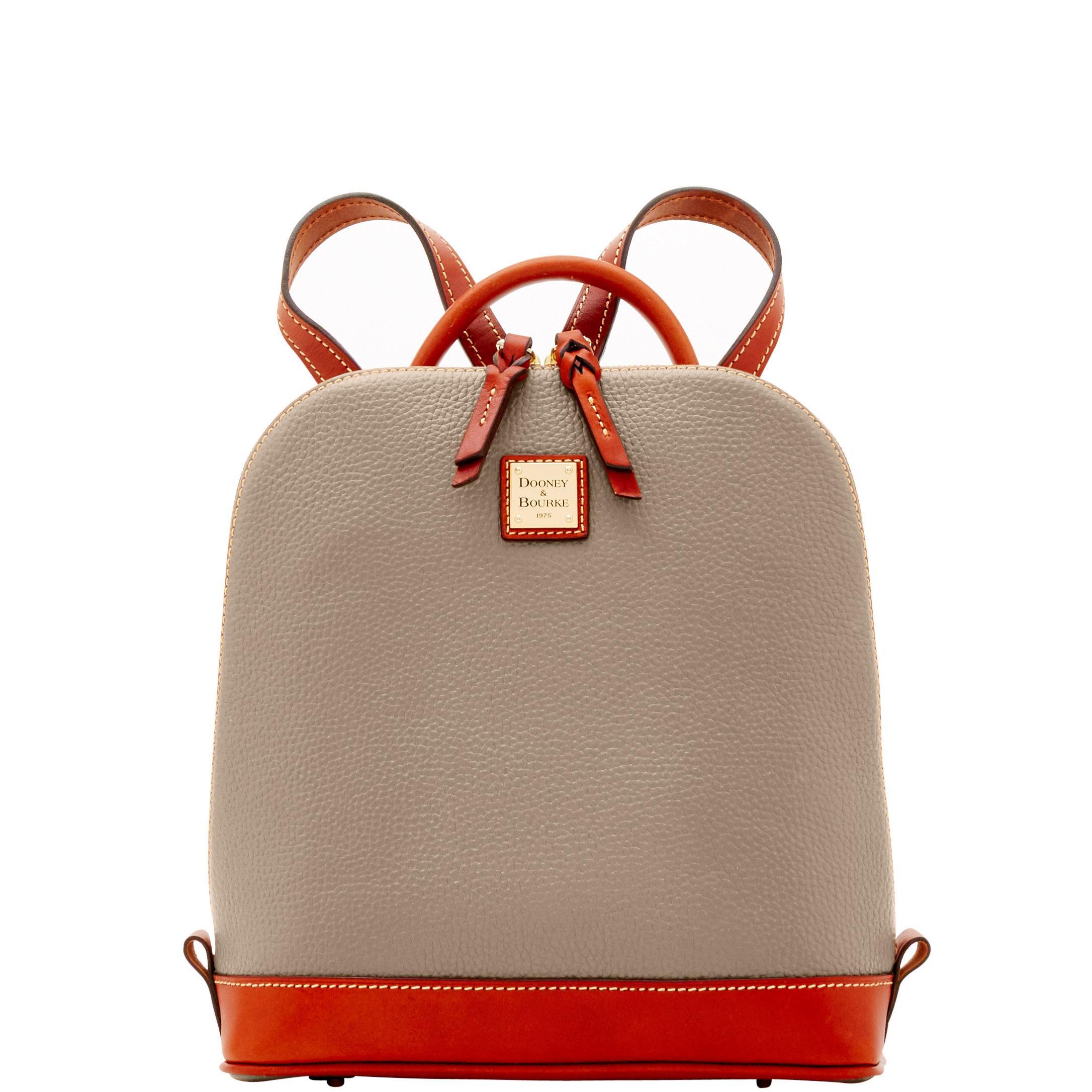 Dooney & Bourke Womens Pebble Grain Zip Pod Leather Backpack in Black Product Image