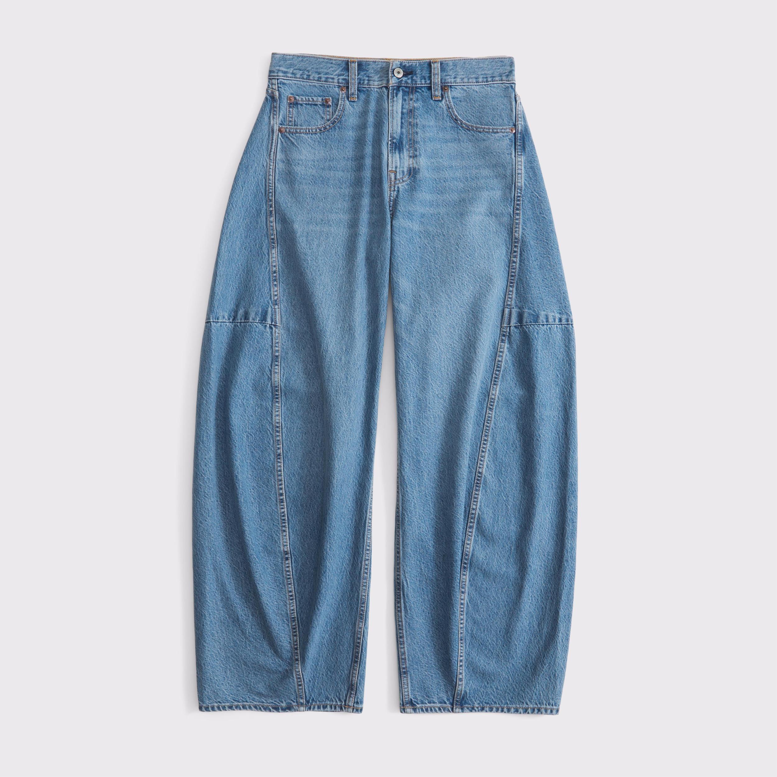 Curve Love Mid Rise Ultra Barrel Jean Product Image