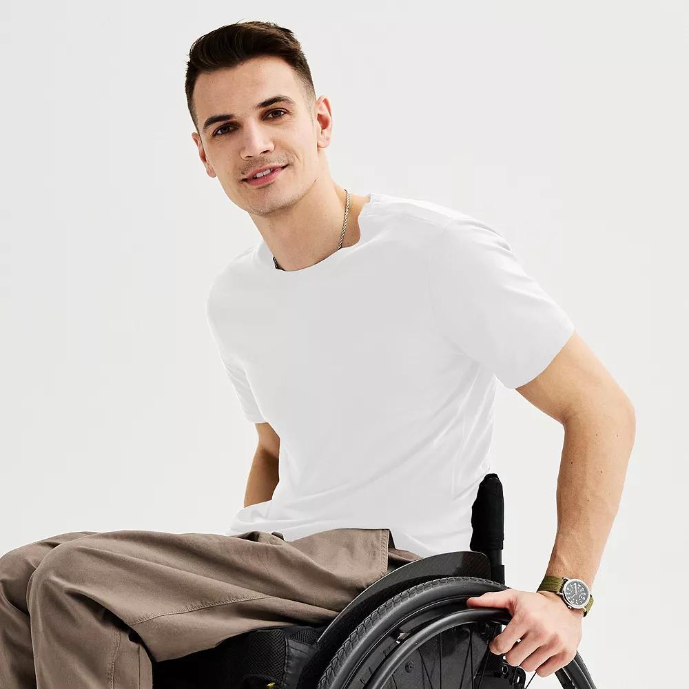 Men's Adaptive Sonoma Goods For Life® Easy Dressing Crew Tee, Size: XL, White Product Image
