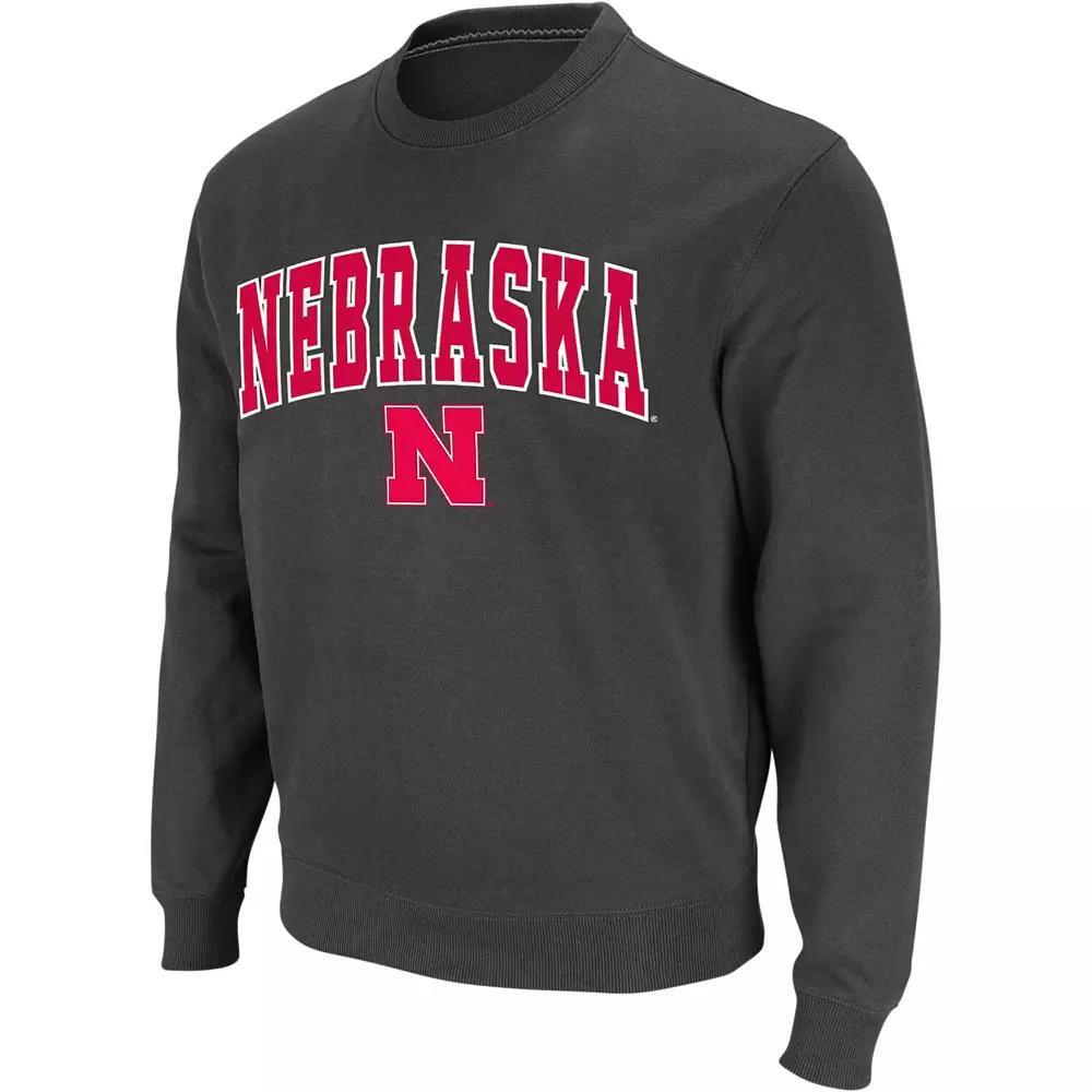 Men's Colosseum Charcoal LSU Tigers Arch & Logo Crew Neck Sweatshirt, Size: Large Product Image