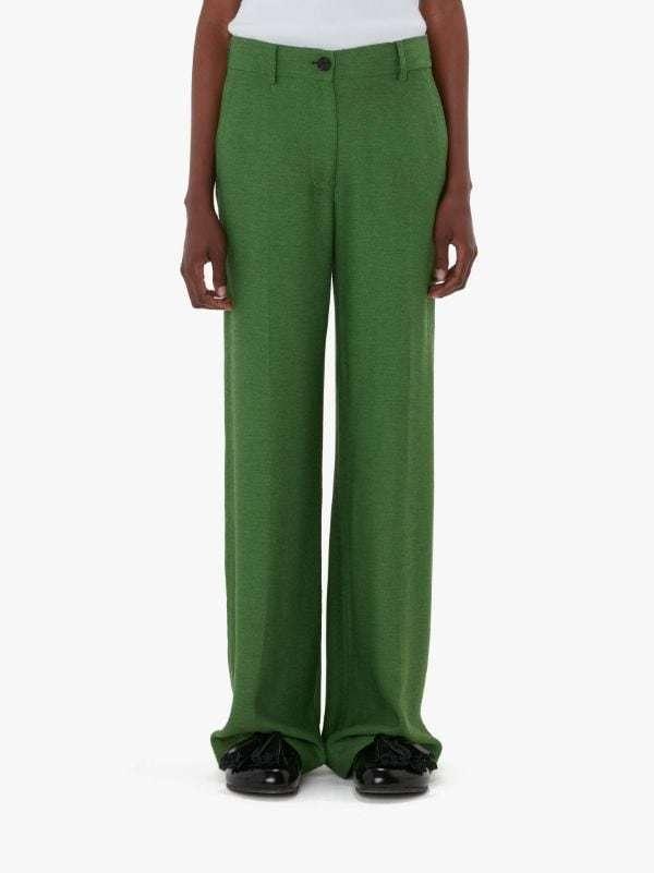 JW ANDERSON Mid-rise Tailored Trousers In Green Product Image