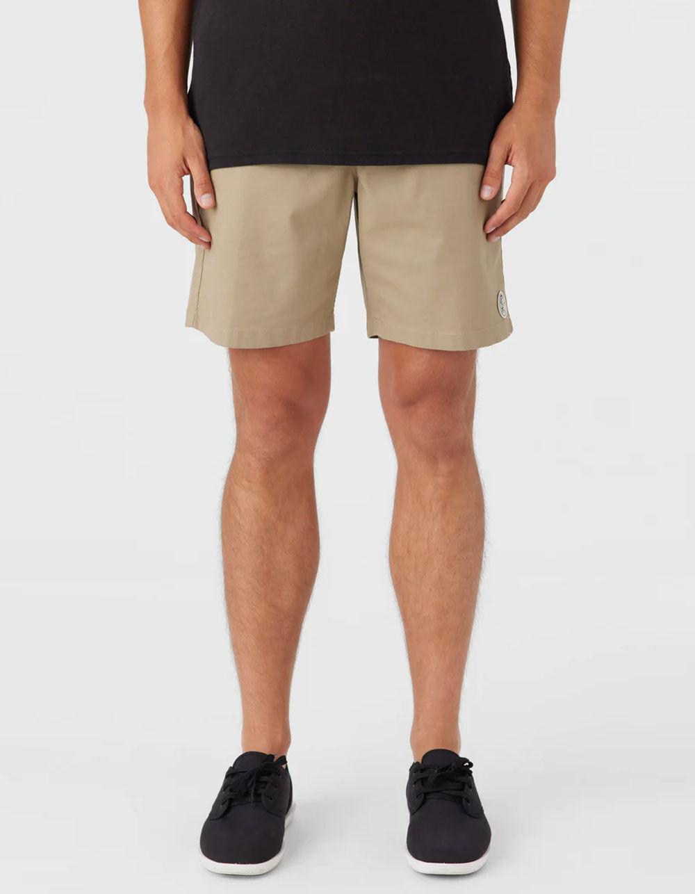O'NEILL Porter Mens 18" Elastic Waist Shorts - KHAKI Product Image