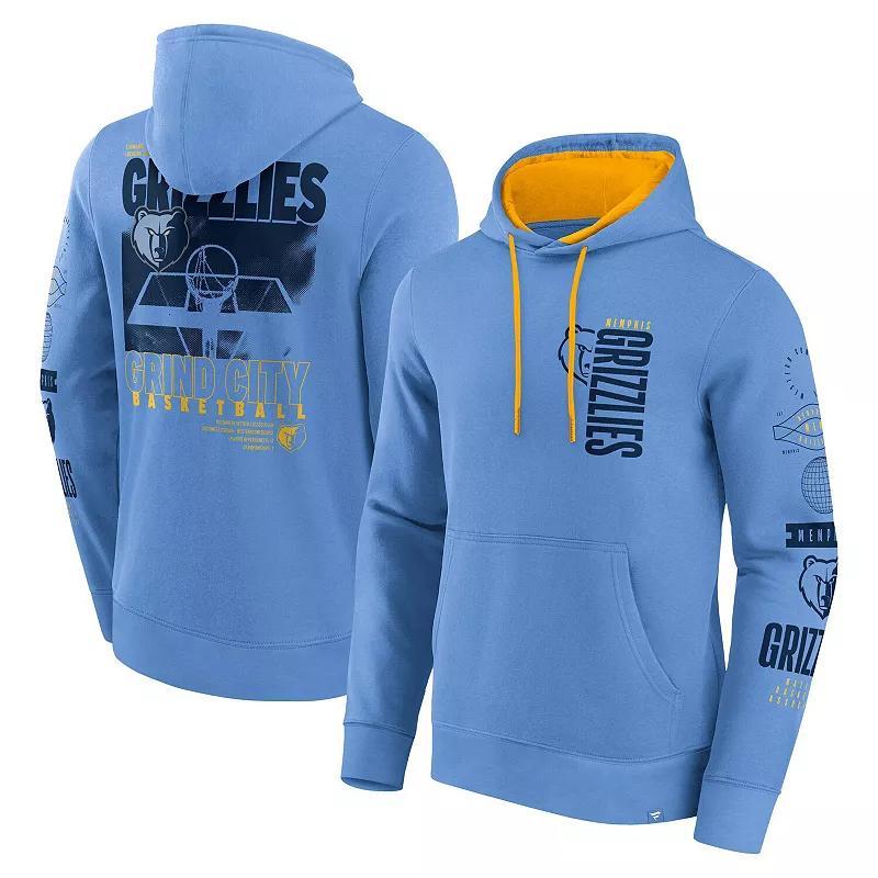 Men's Fanatics  Blue Memphis Grizzlies Game Time Crossover Pullover Hoodie, Size: Small, Grz Blue Product Image