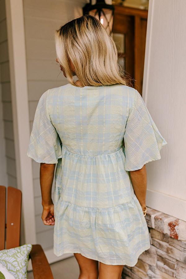 Pretty Presence Babydoll Dress In Aqua Product Image