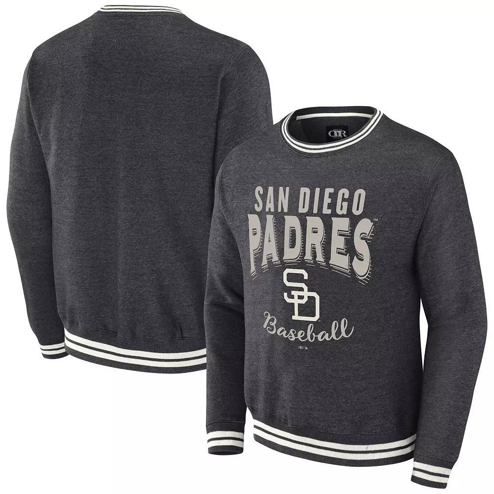 Men's Darius Rucker Collection by Fanatics  Heather Charcoal San Diego Padres Vintage Pullover Sweatshirt, Size: Medium Product Image