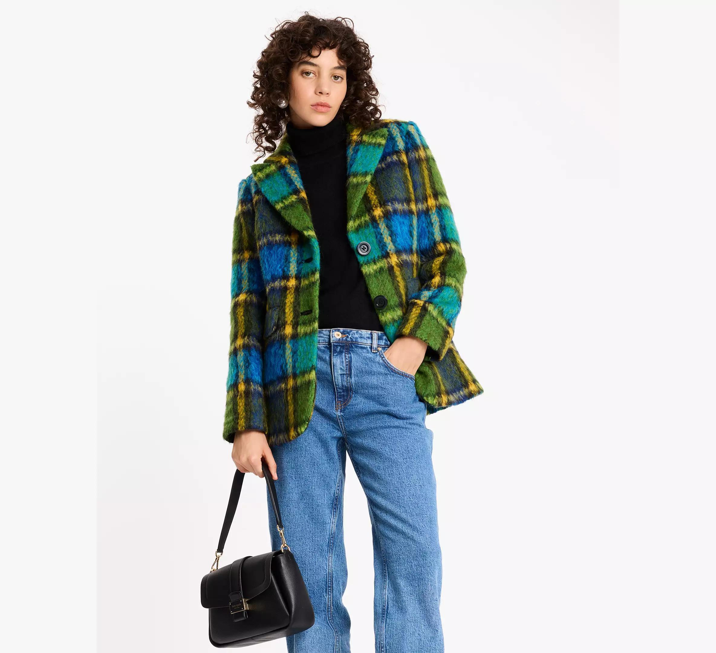 Grand Plaid Wool Jacket Product Image