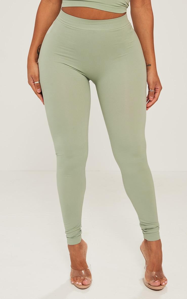 Shape Sage Green Stretch Seamless Leggings Product Image