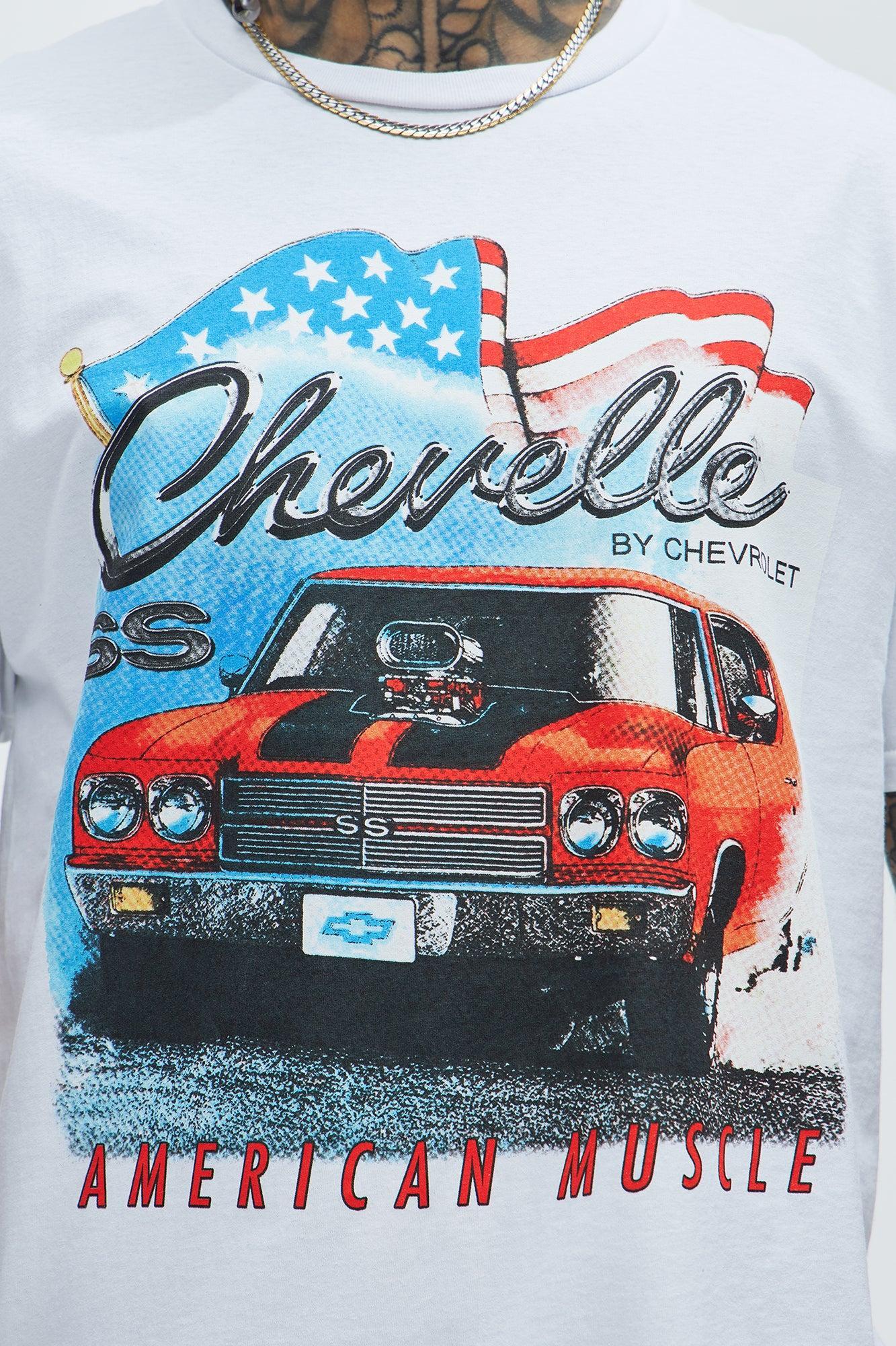 Chevy Chevelle American Muscle Short Sleeve Tee - White Product Image
