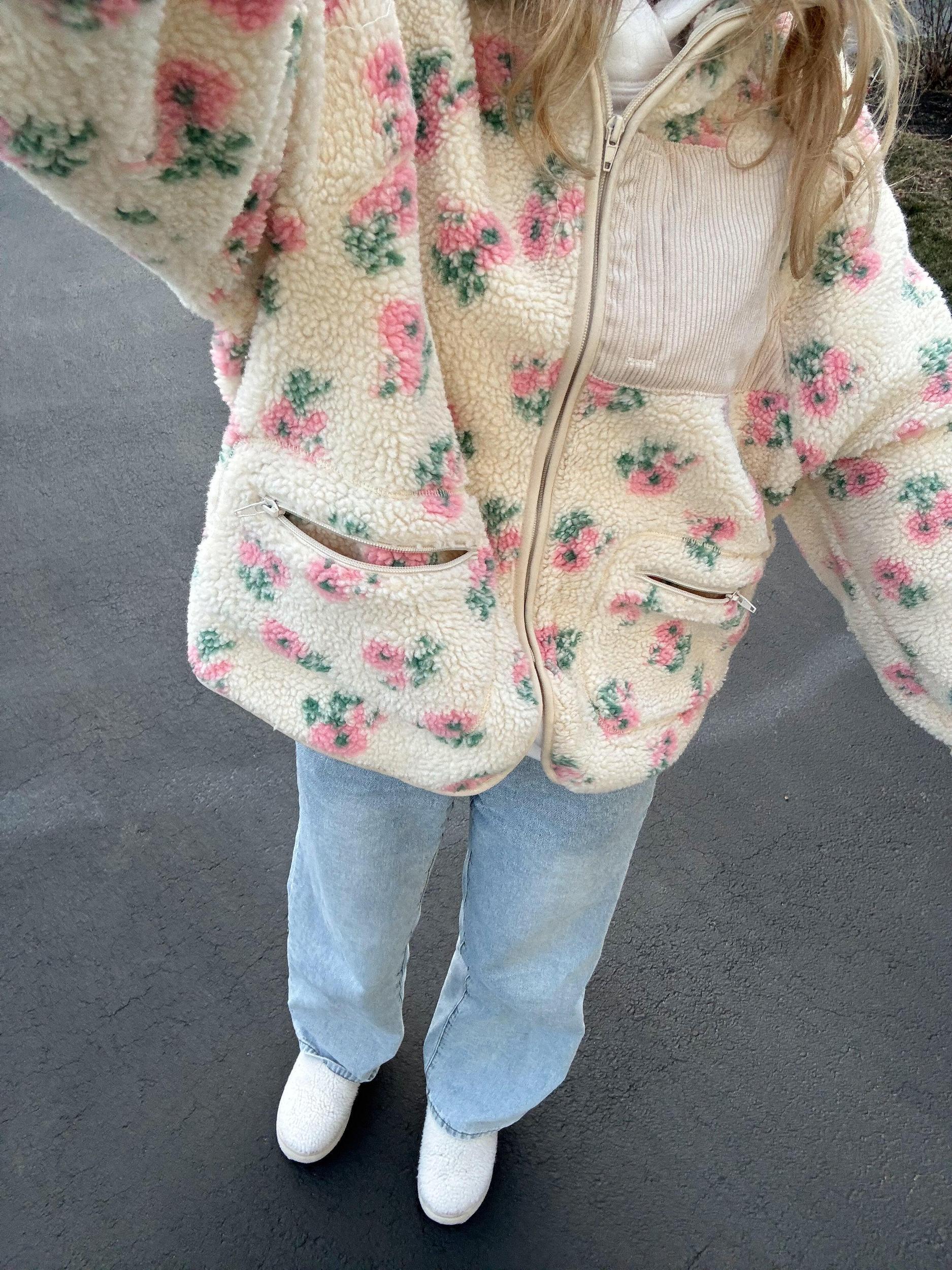 Cornelia Street Floral Sherpa Jacket Product Image