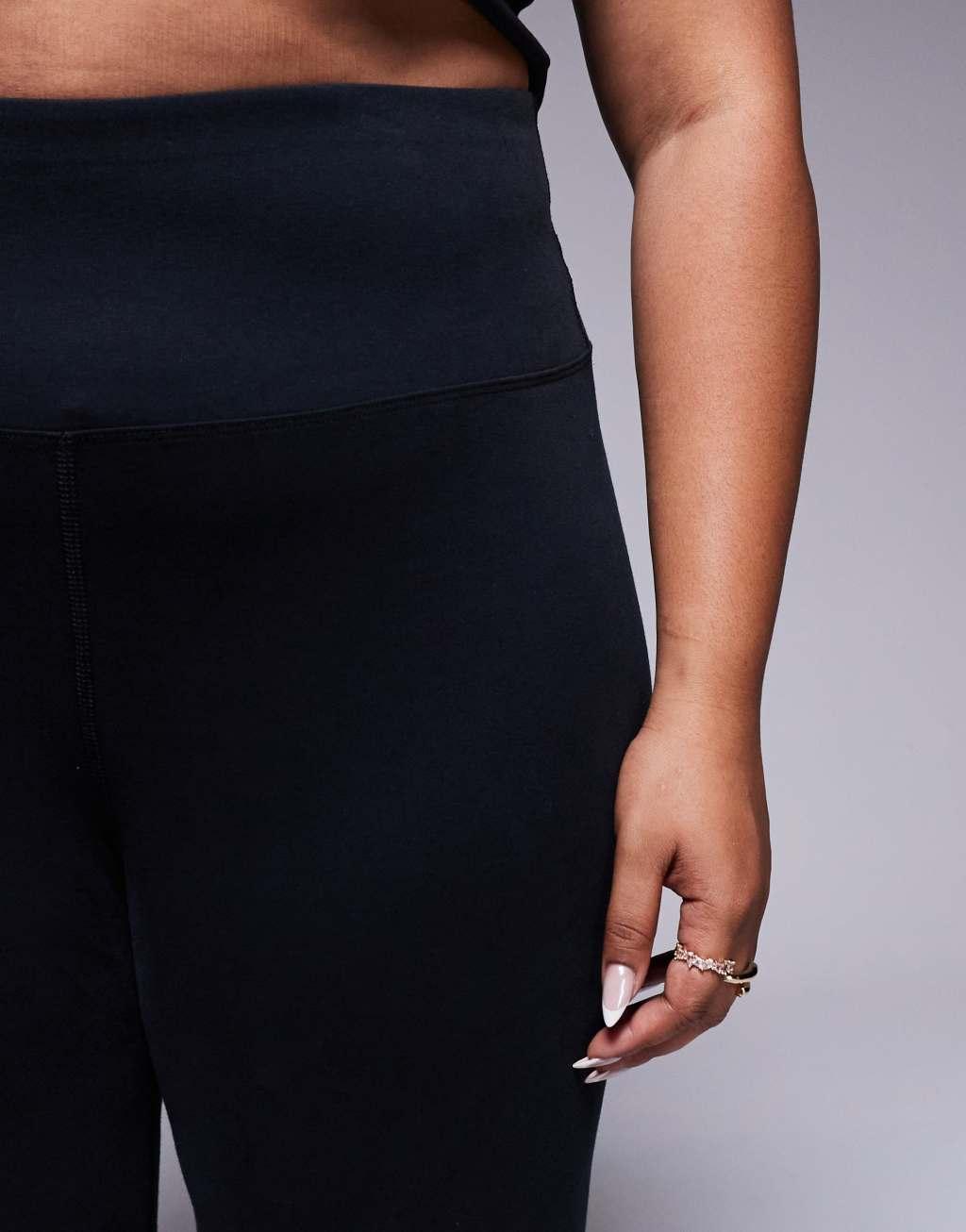 4505 Icon Curve soft touch yoga leggings in black   Product Image
