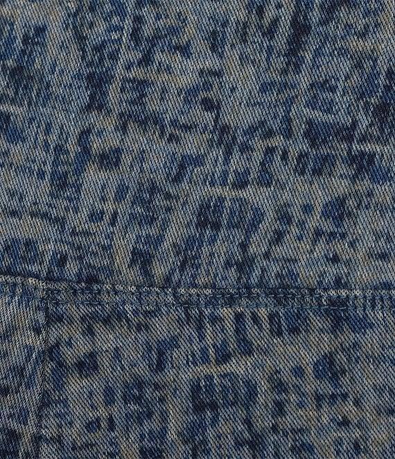 Intro Teri Love the Fit Textured Printed Tummy Control Capri Denim Leggings Product Image