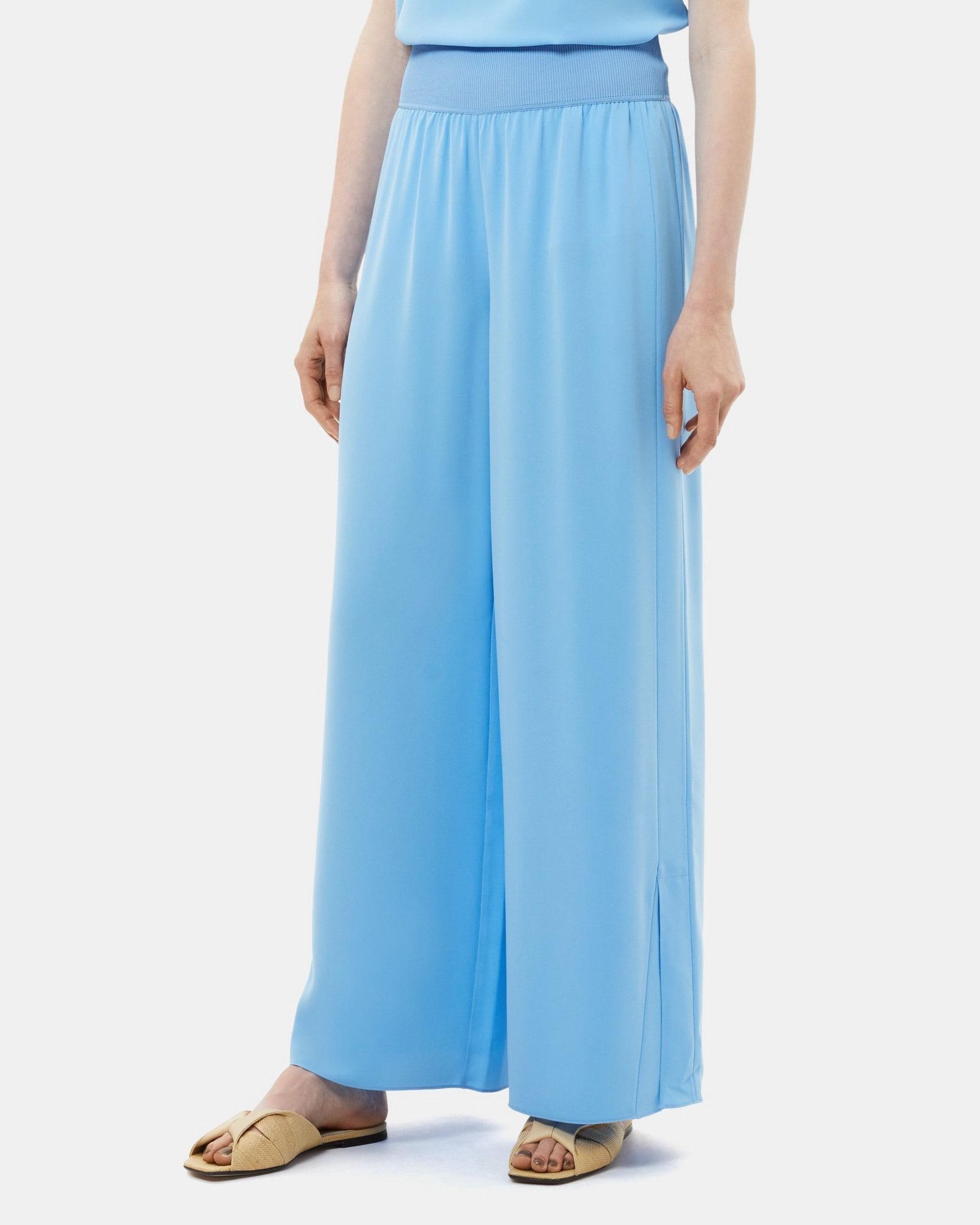 Slit Wide-Leg Pant in Crepe Product Image